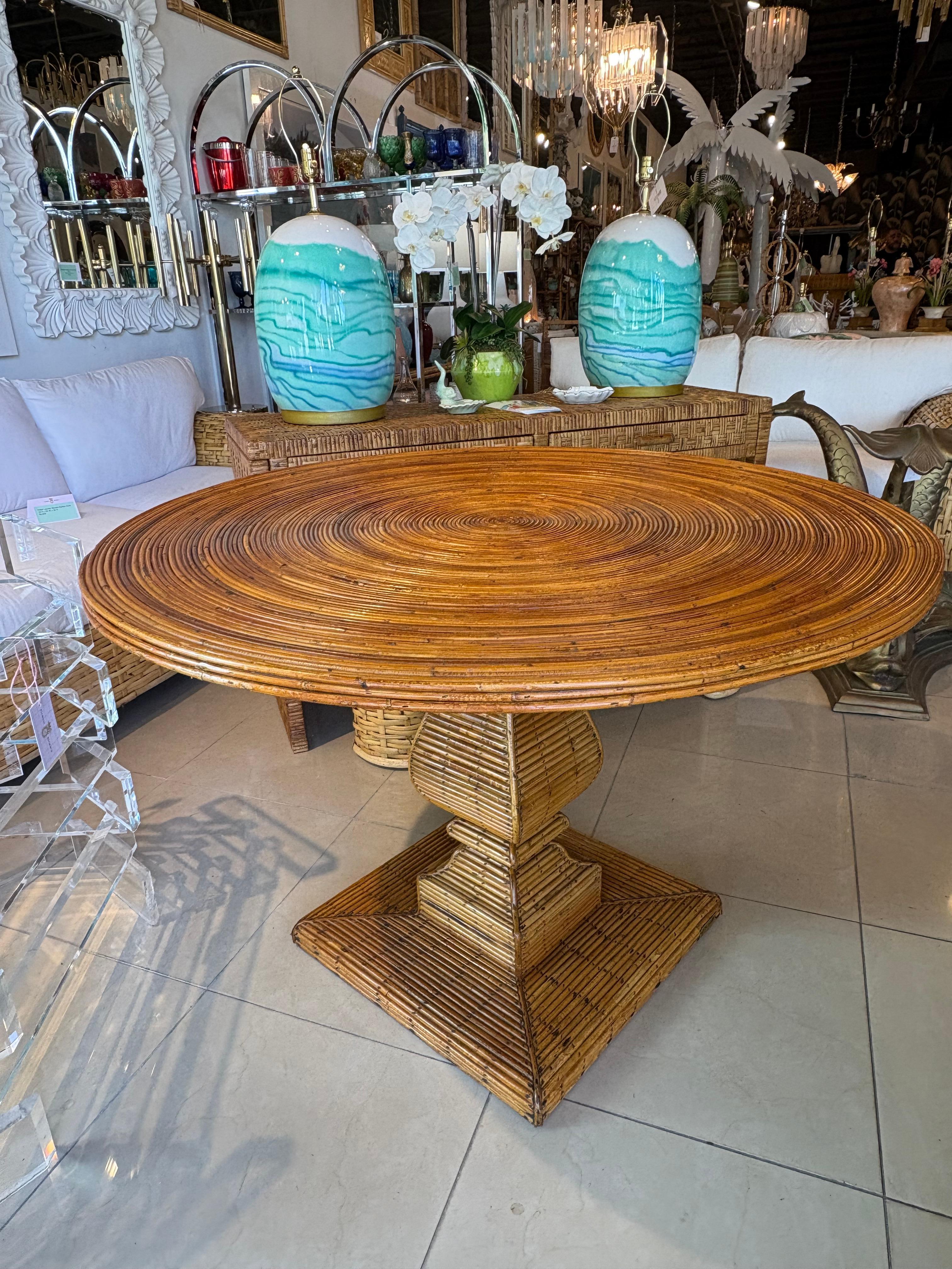 Tagged Italia Vivai del Sud Comedor Centro de Juegos Mesa Lápiz Caña Ratán Bambú en venta 1