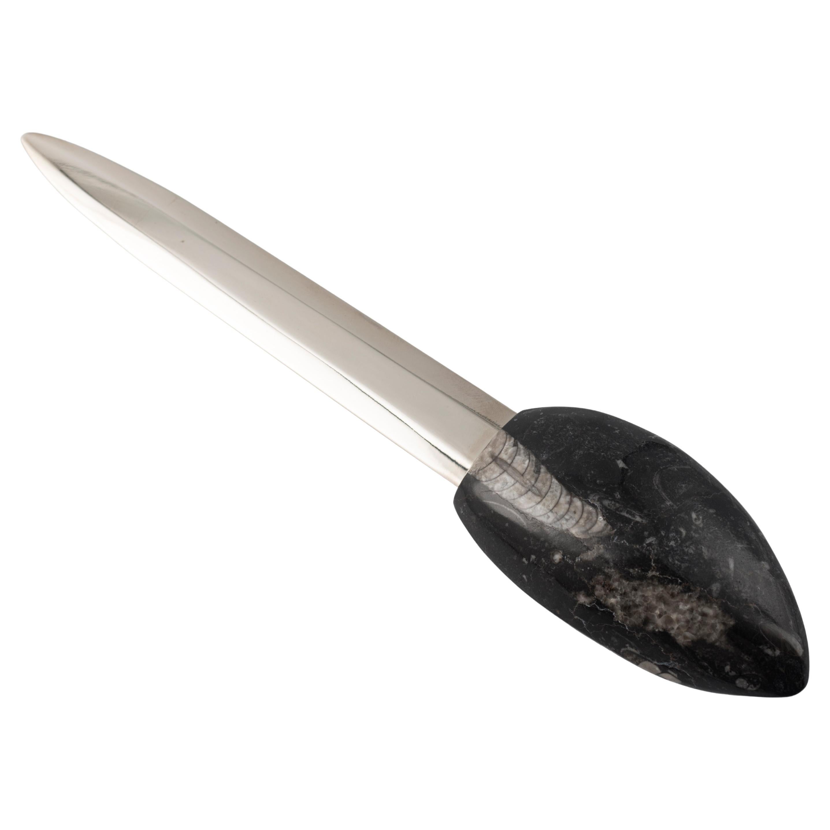 MODERN DESIGN PAPER CUTTERS authentic ammonite handle Orthoceras Nautiloiudi
