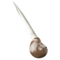Letter Opener with Authentic Fossil Manticoceras - Unique and Exclusive Design