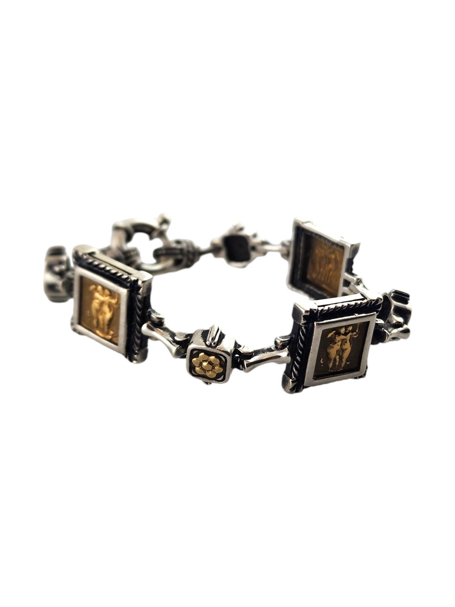 Tagliamonte 18 Karat Gelbgold & Sterling Psyche & Eros Armband #18556 im Zustand „Gut“ im Angebot in Washington Depot, CT