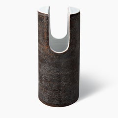 Vaso nero serie Tagliata di Aldo Londi #1