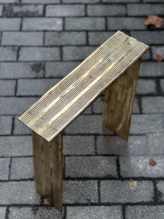 Brazilian Contemporary Cast Bronze Side Table