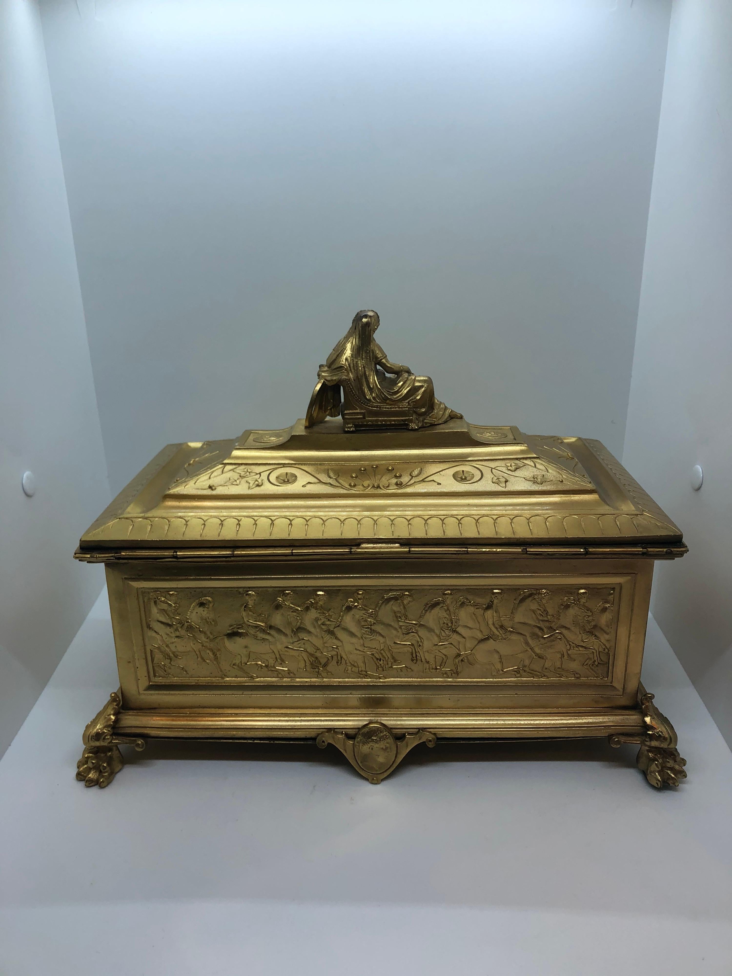 Napoleon III Tahan Gilt Bronze Box For Sale