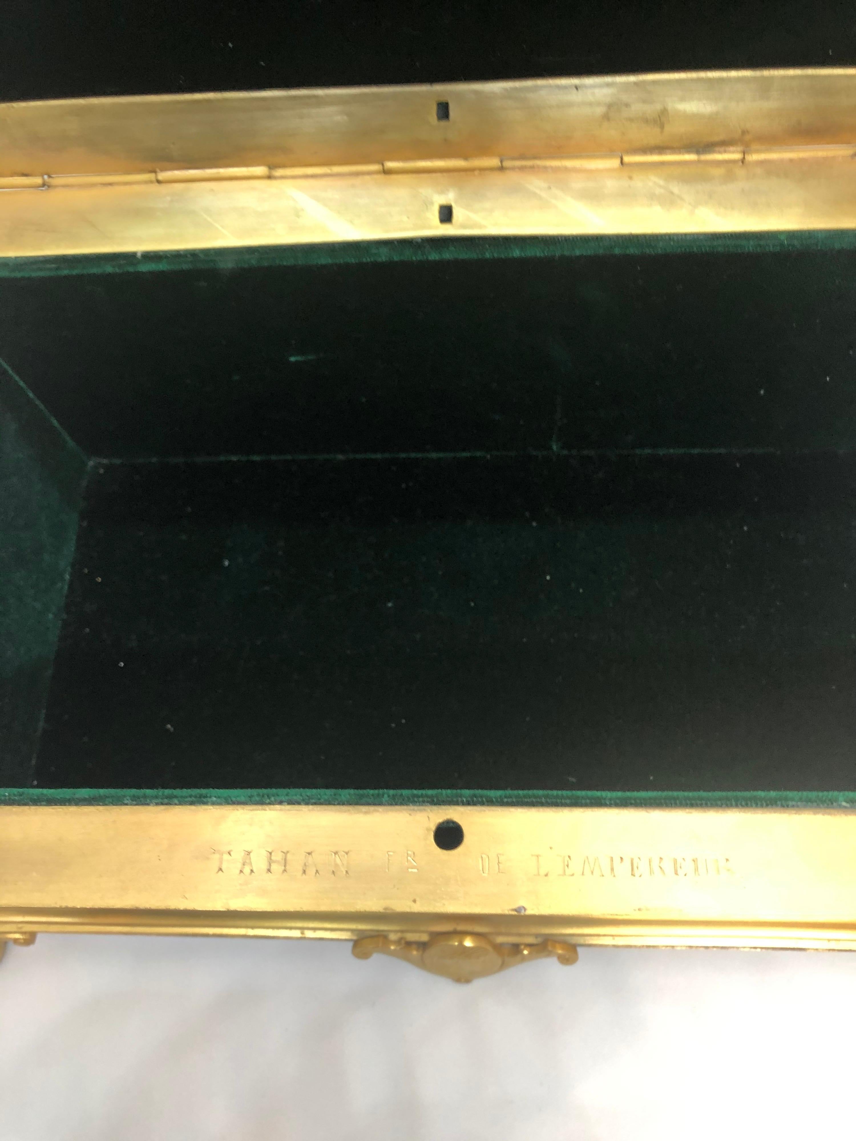 19th Century Tahan Gilt Bronze Box For Sale