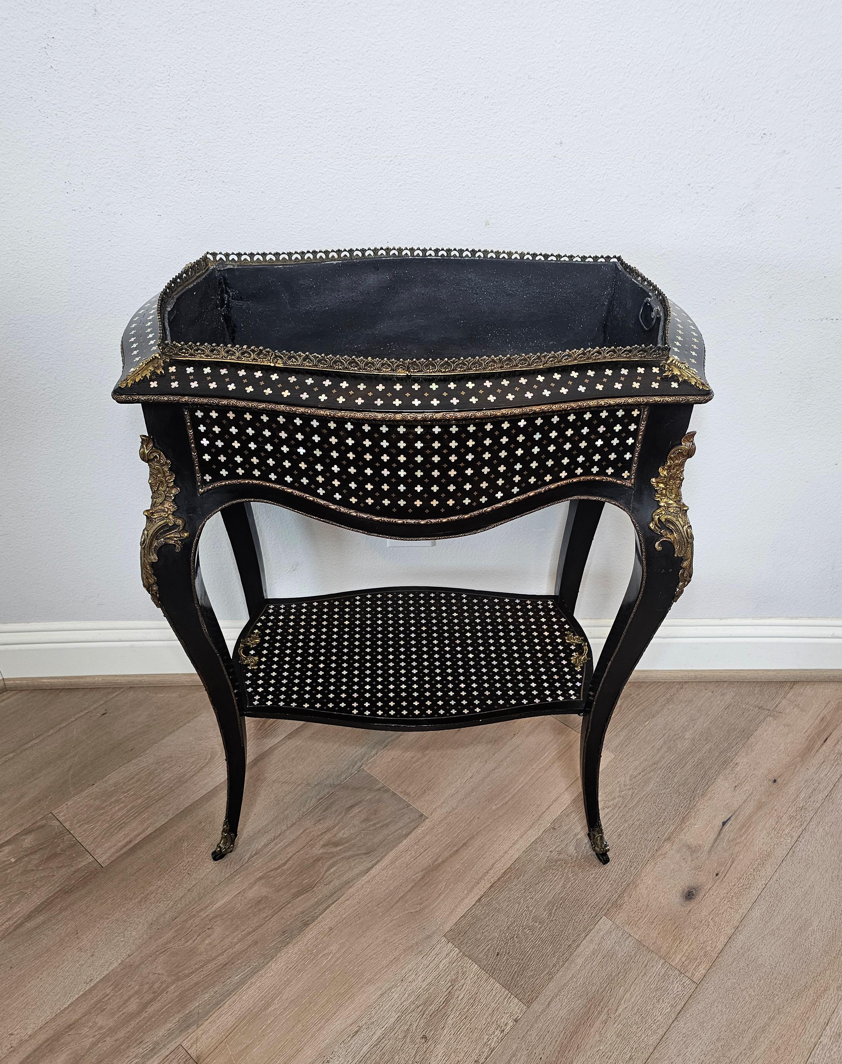 Tahan Paris Signed French Napoleon III Period Convertible Wine Cooler Tray Table For Sale 9