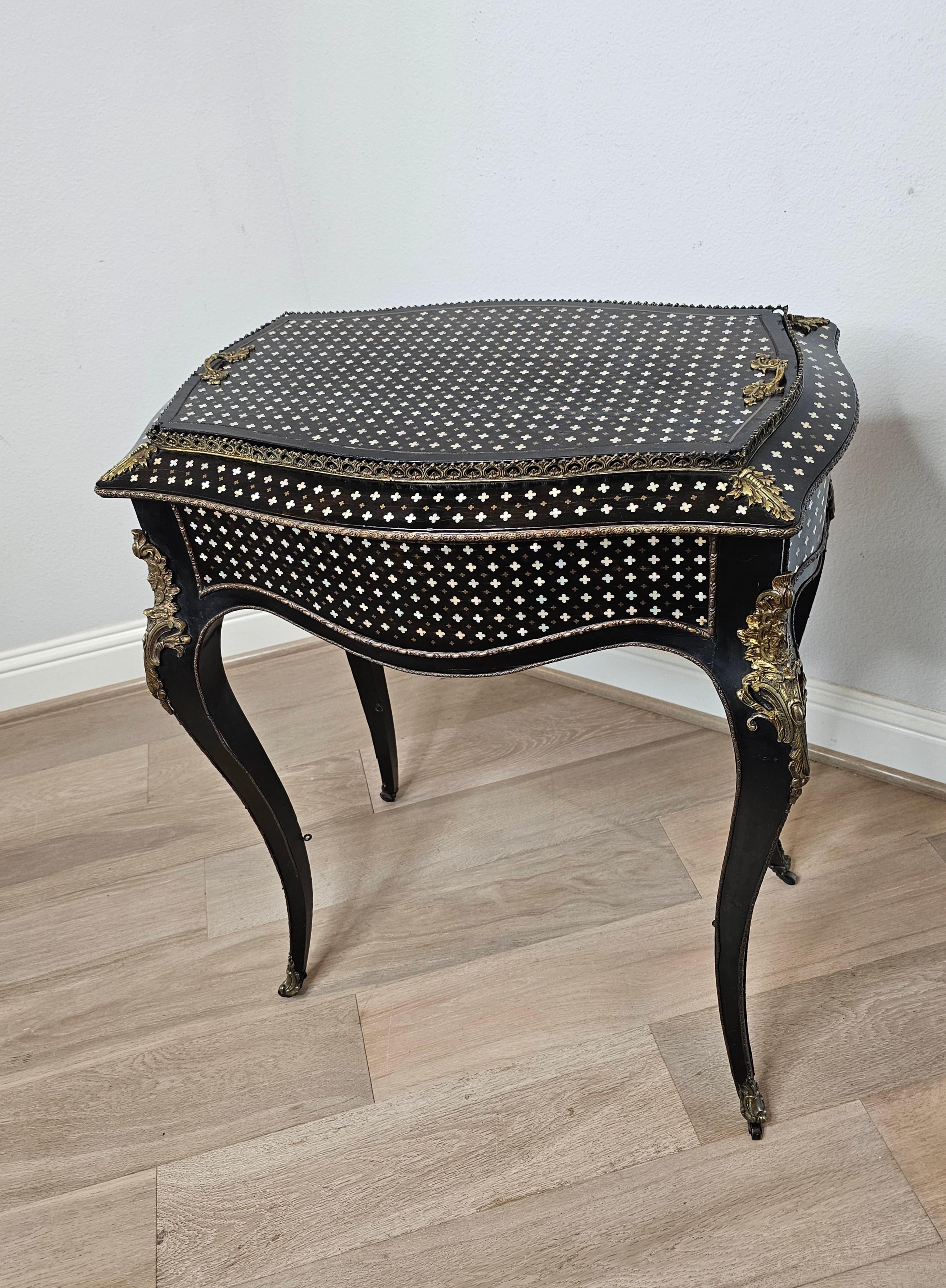 Tahan Paris Signed French Napoleon III Period Convertible Wine Cooler Tray Table For Sale 1