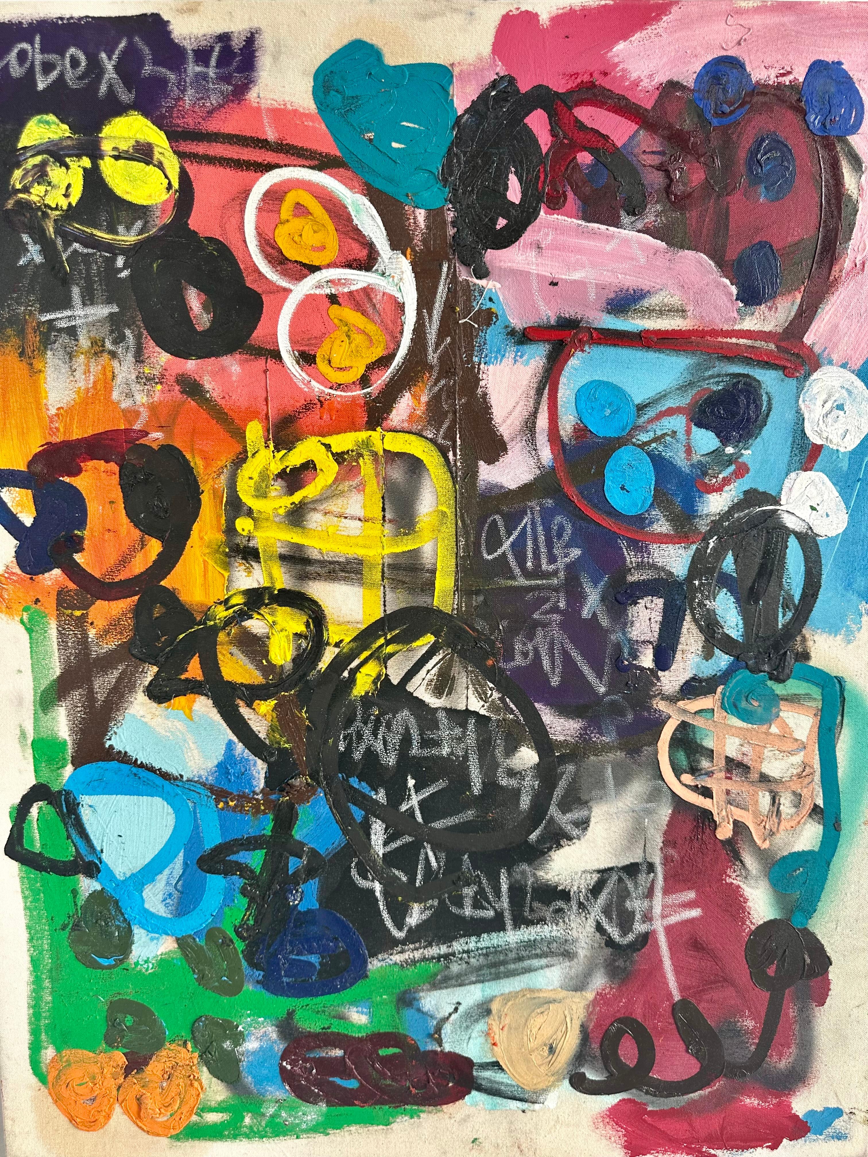 Finding Closure - Géométrique abstrait Painting par Taher Jaoui