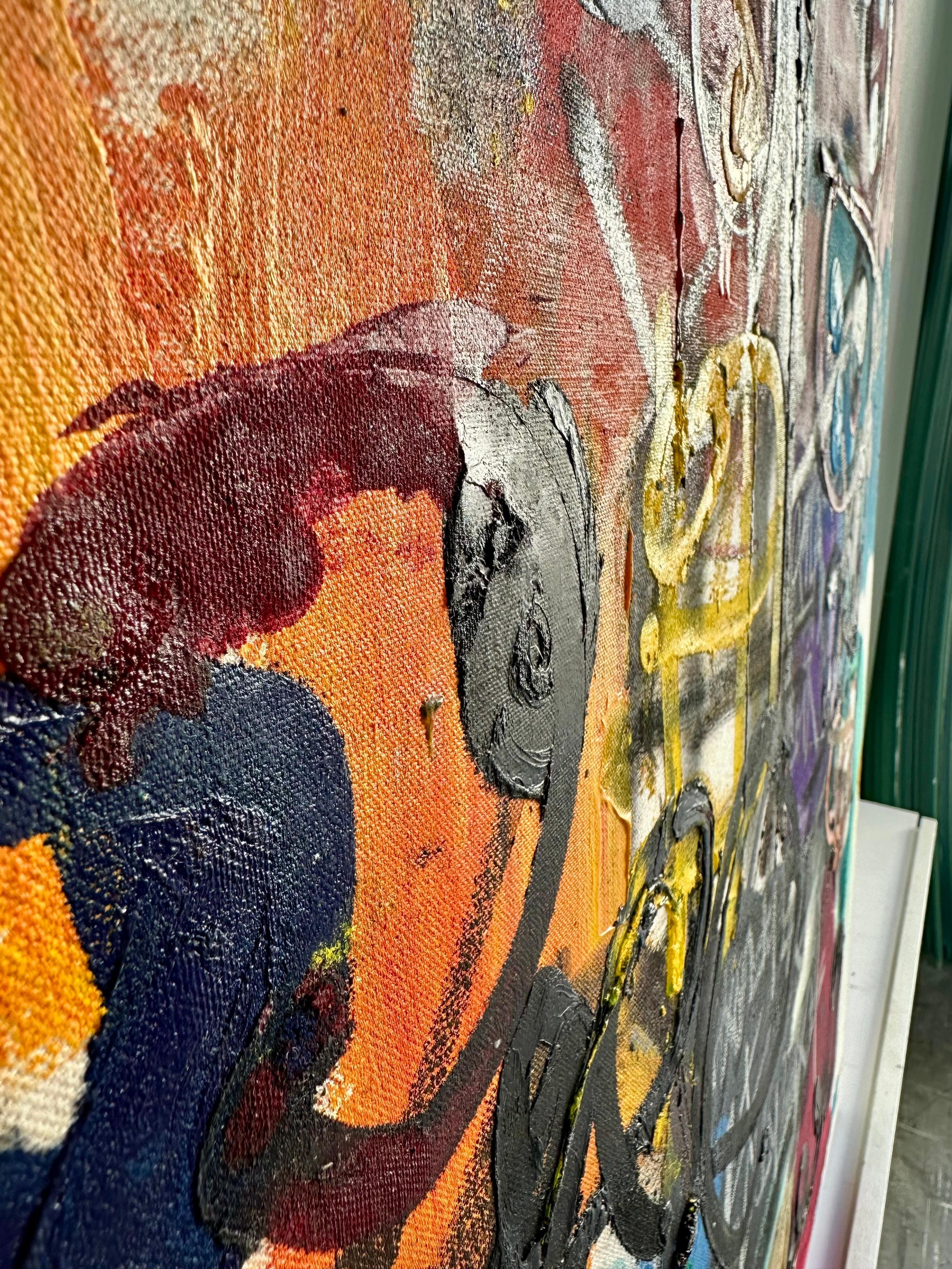 Original and unique artwork
Painting in acrylic and mixed media on canvas
Signed, titled and dated at the back of the canvas.
2025

Stretched on a custom-made wooden base-frame.
Shown at the solo show of the artiste 