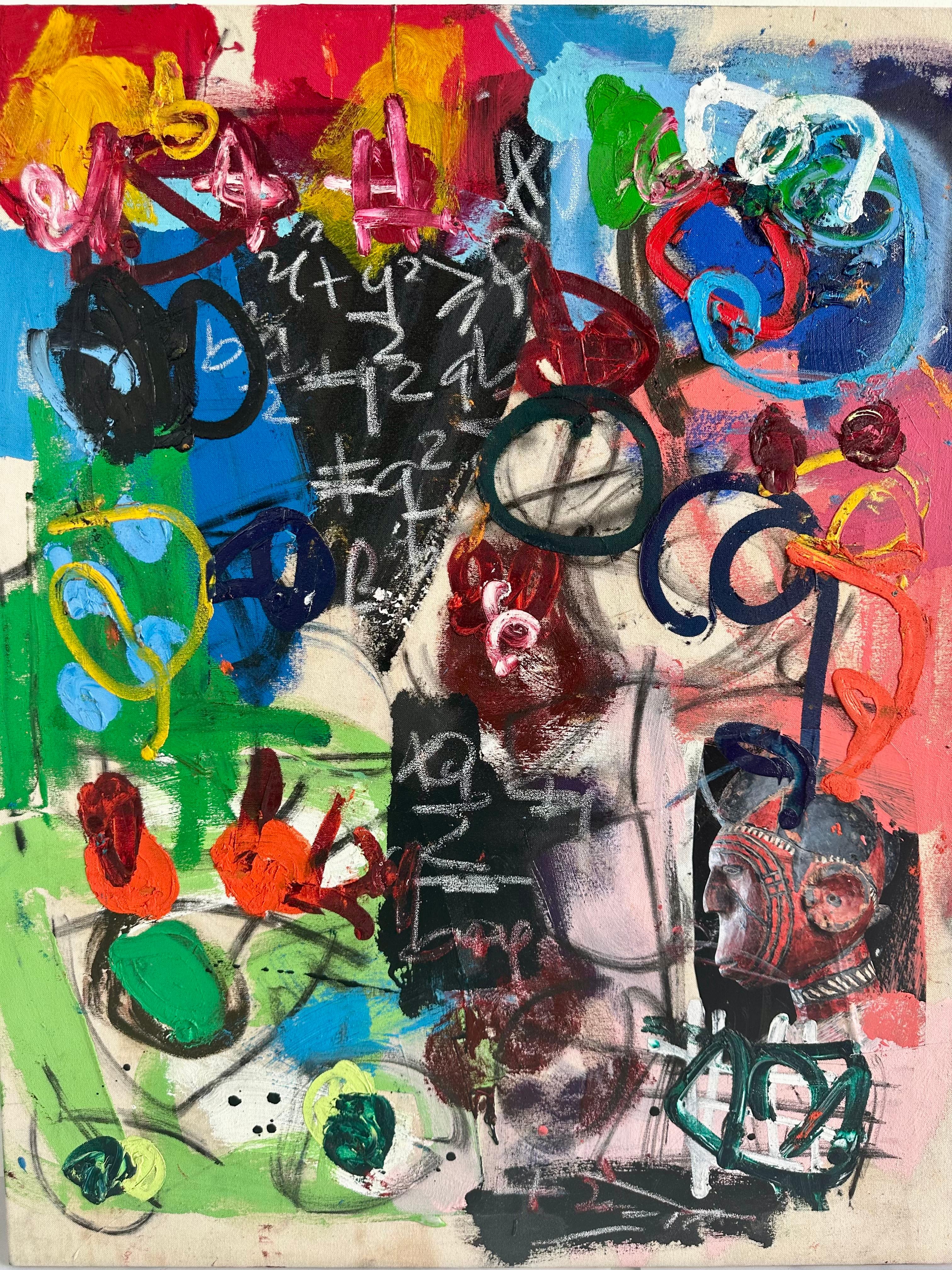 Renacimiento del Amor - Painting Geométrico abstracto de Taher Jaoui