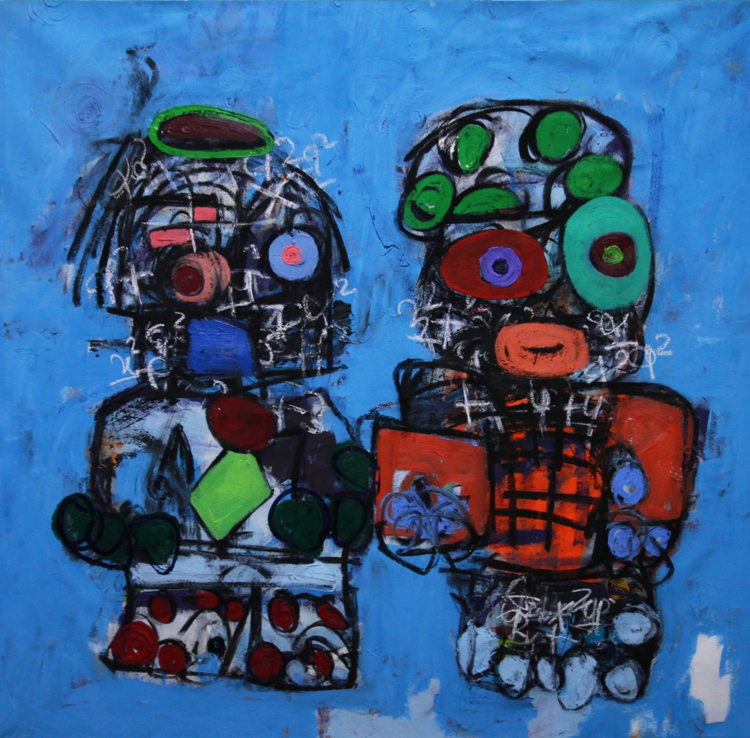 Taher Jaoui Abstract Painting - Semi Form I