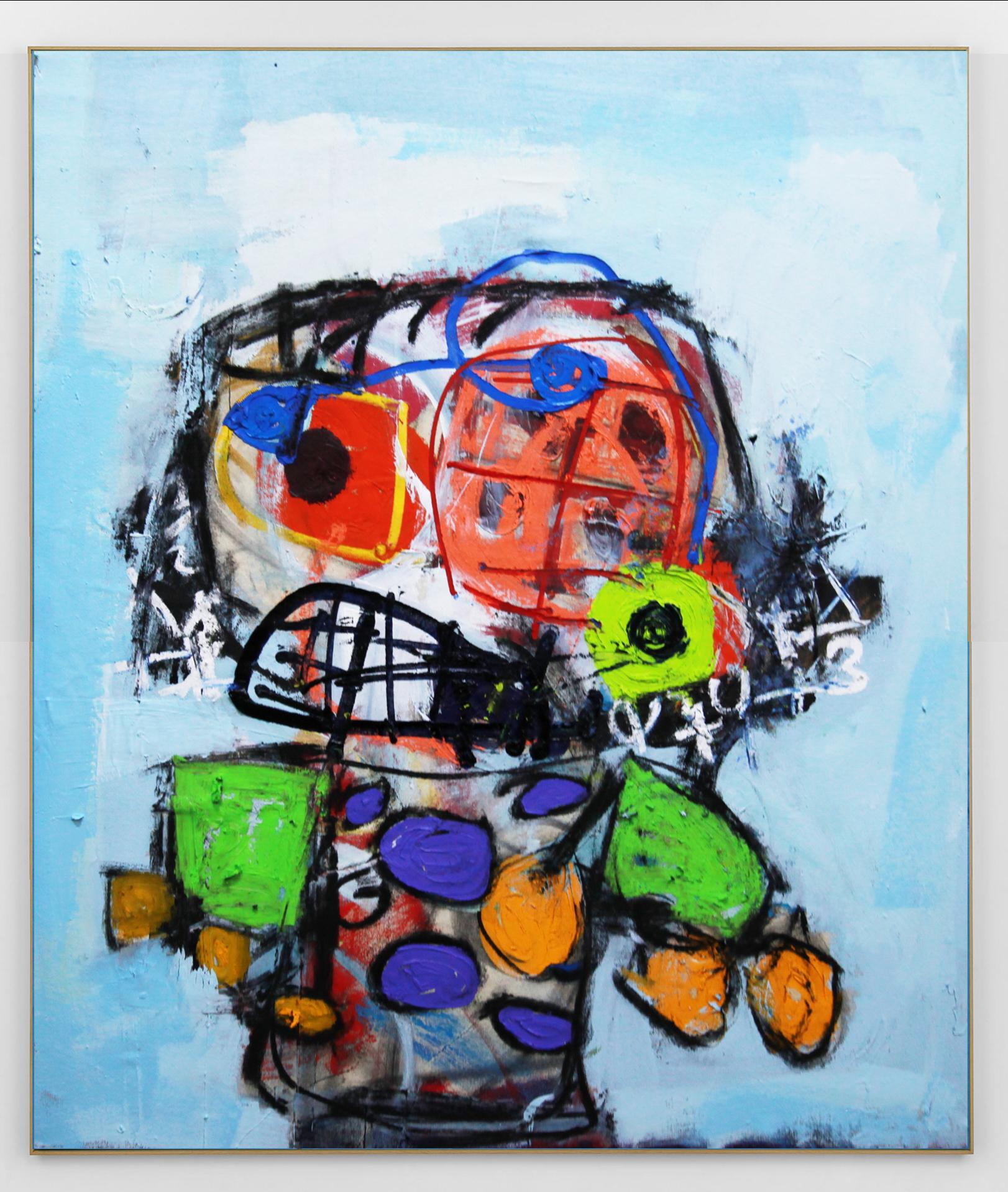 Semi formulaires VII - Géométrique abstrait Painting par Taher Jaoui