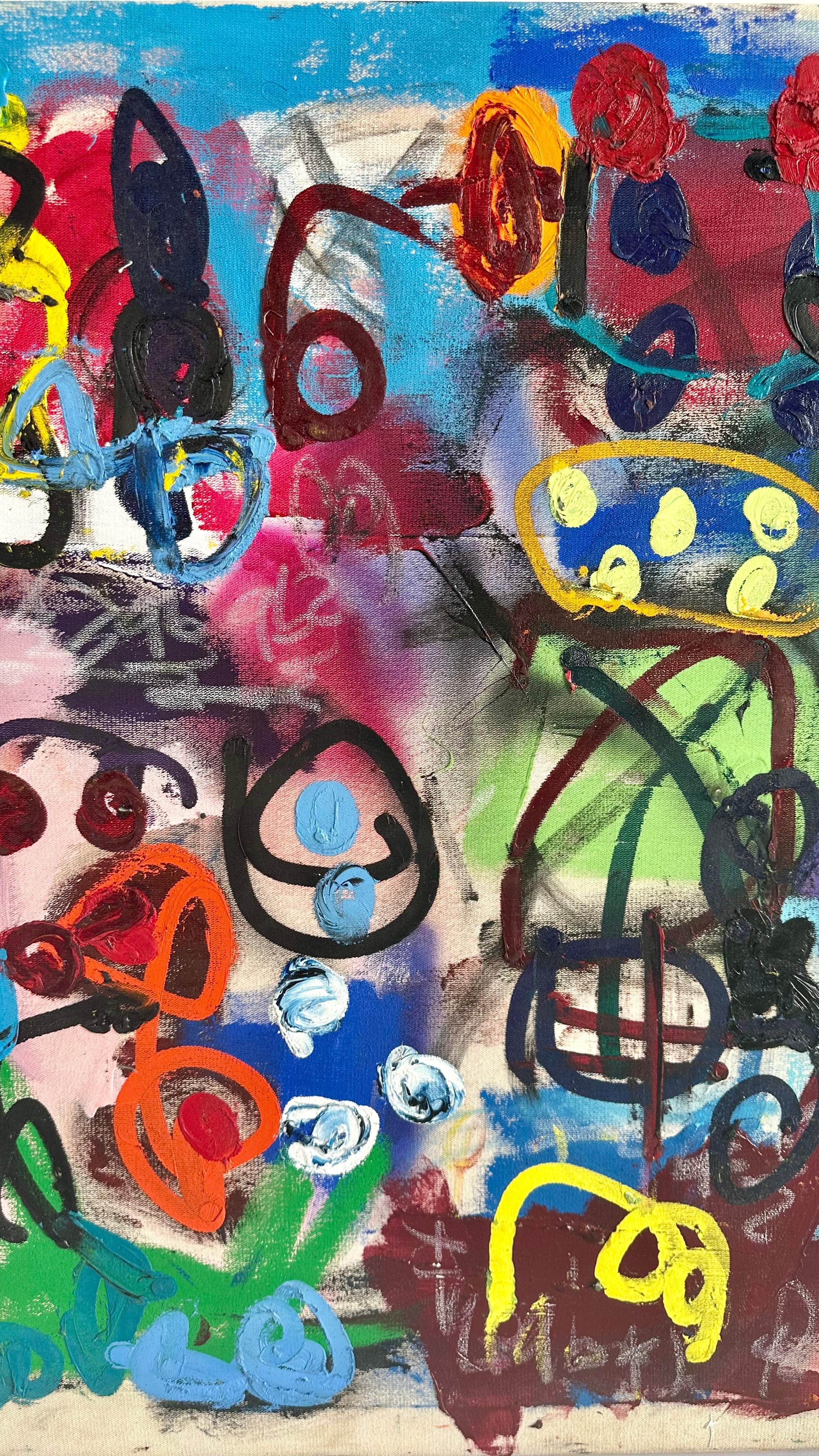 Sie trickst mich aus (Geometrische Abstraktion), Painting, von Taher Jaoui