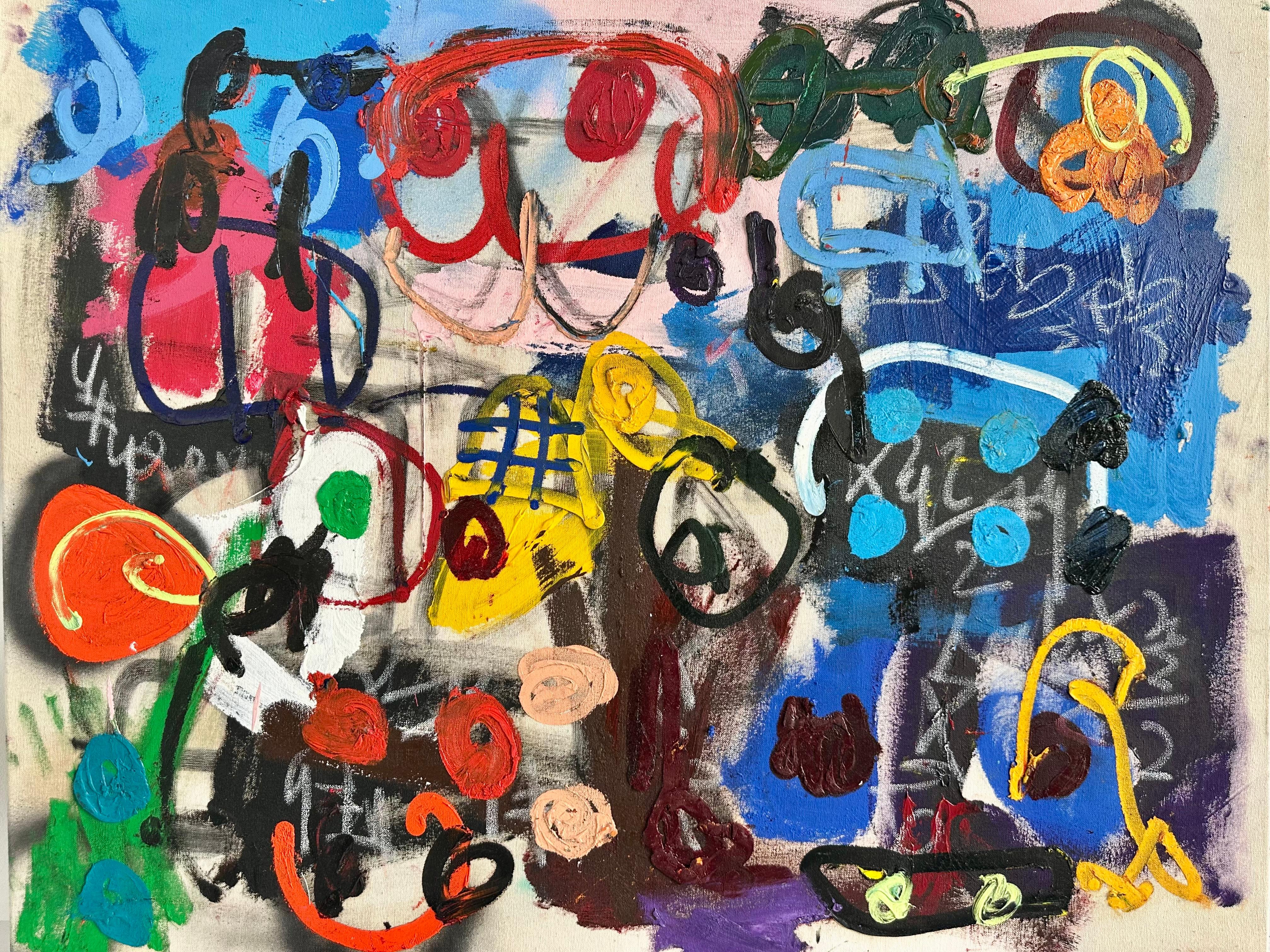 Sommer Ouvertüre (Geometrische Abstraktion), Painting, von Taher Jaoui