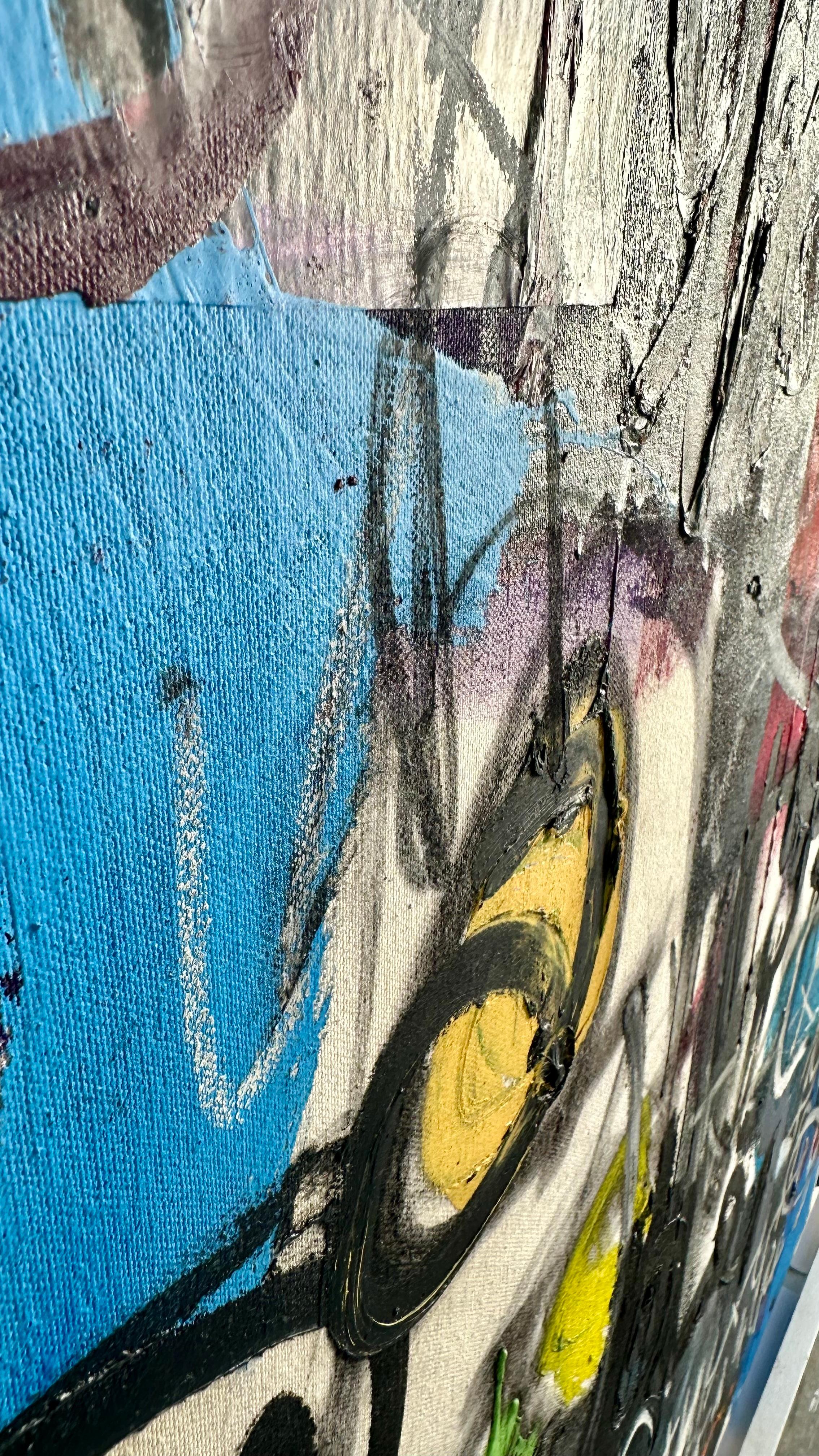 Originelle und einzigartige Kunstwerke
Malerei in Acryl und Mischtechnik auf Leinwand
Signiert, betitelt und datiert auf der Rückseite der Leinwand.