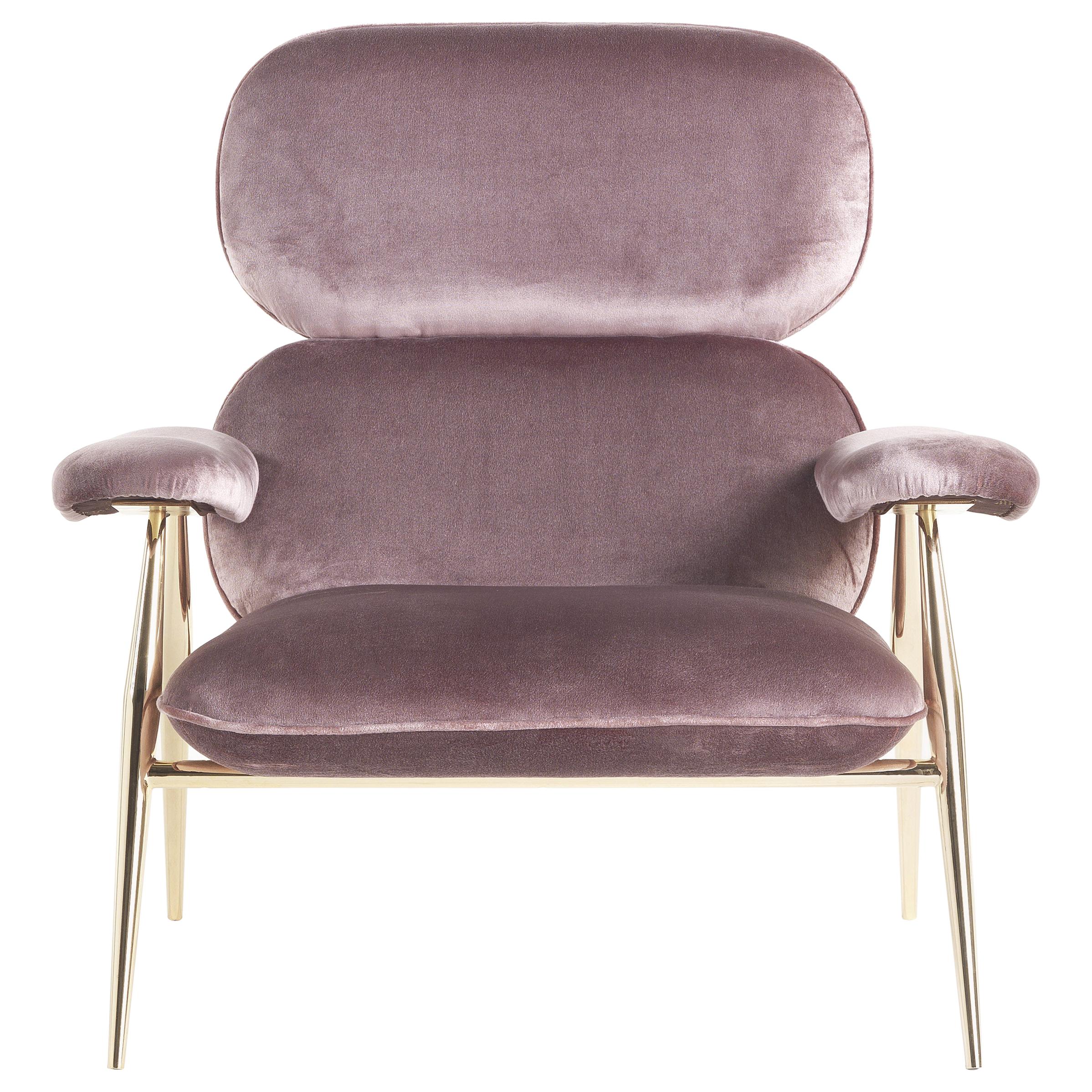 21st Century Tahiti Armchair in Pink Fabric by Roberto Cavalli Home Interiors For Sale