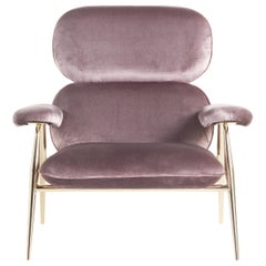 Fauteuil Tahiti du 21e siècle en tissu rose par Roberto Cavalli Home Interiors