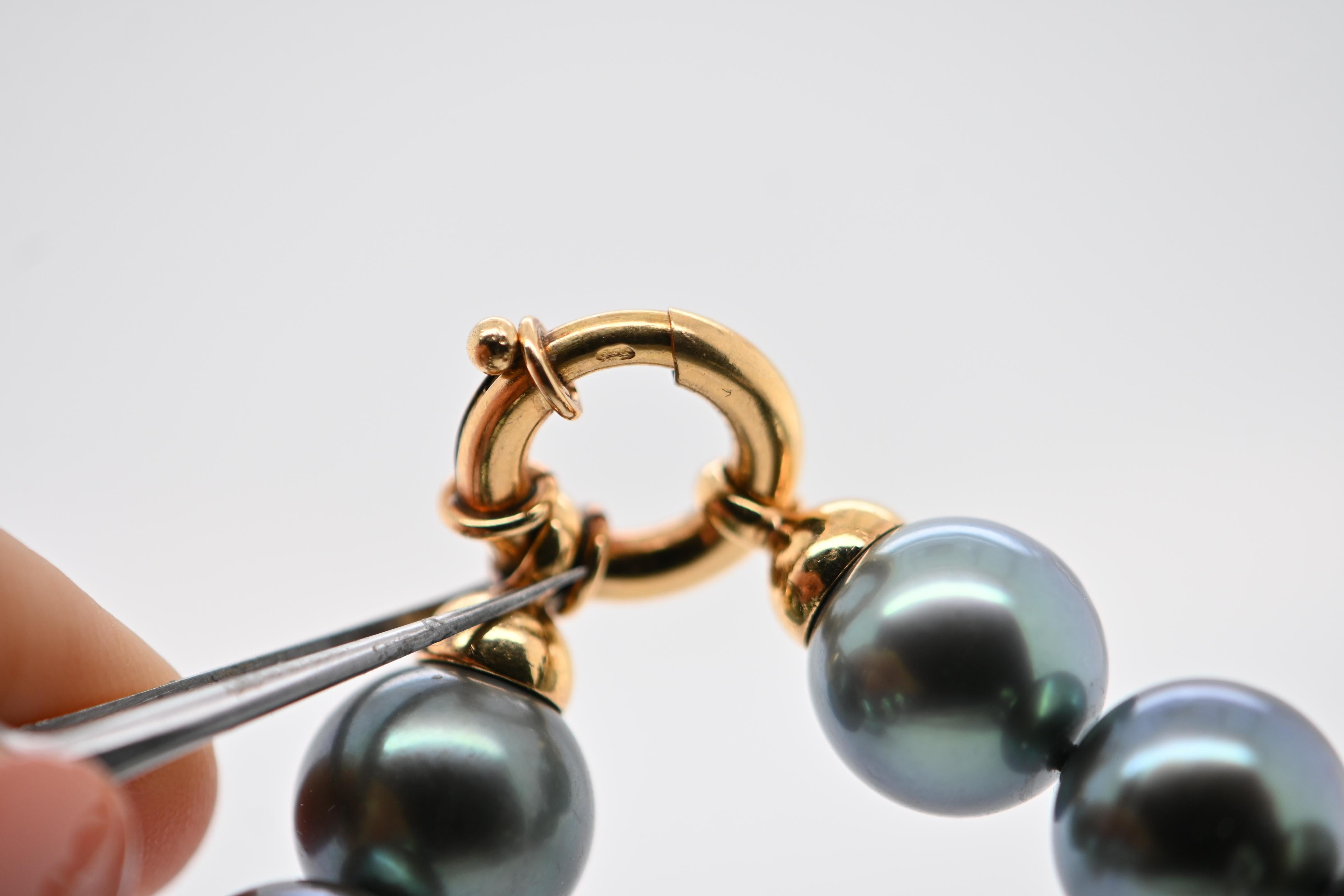 Tahiti Cultured Pearl Necklace In New Condition For Sale In Vannes, FR