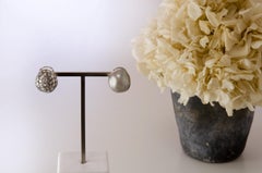 Tahiti Pearl '24.81 Carat' and Mirror Image Diamond Earstuds '5.05 Carat'