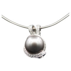 Tahiti pearl diamond  pendant