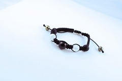 Tahiti Pearls, Black Tourmaline and Berg Crystal White Gold 18 Karat Bracelet