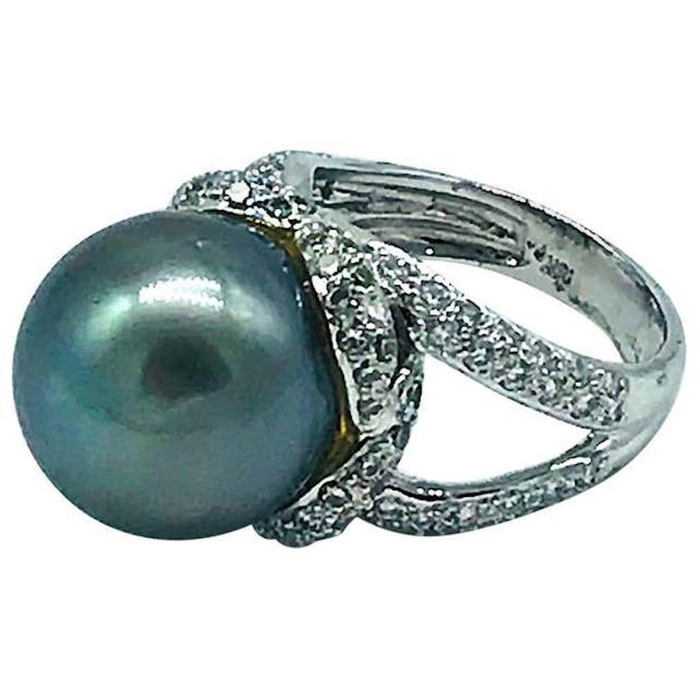 tiffany black pearl ring