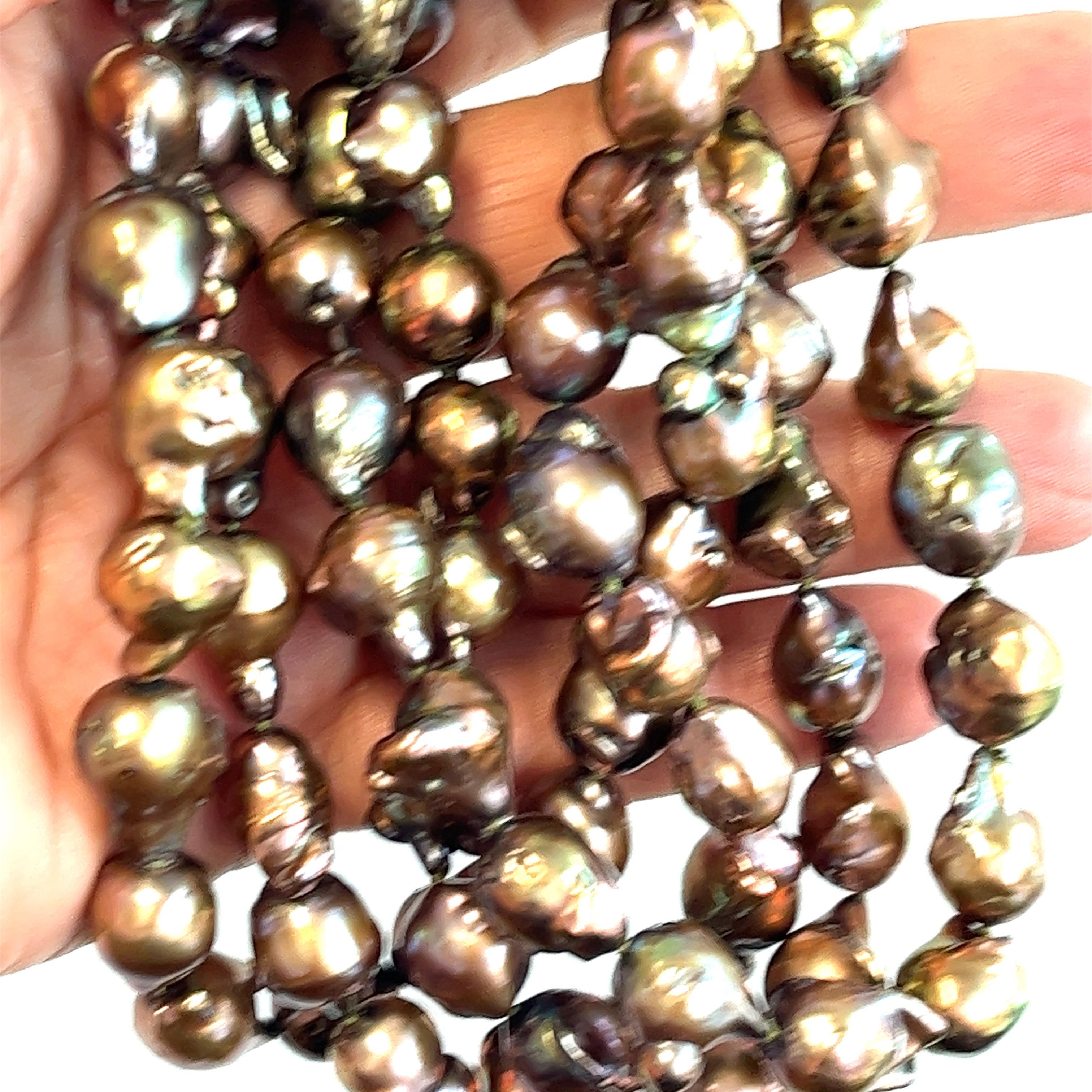 black baroque pearls