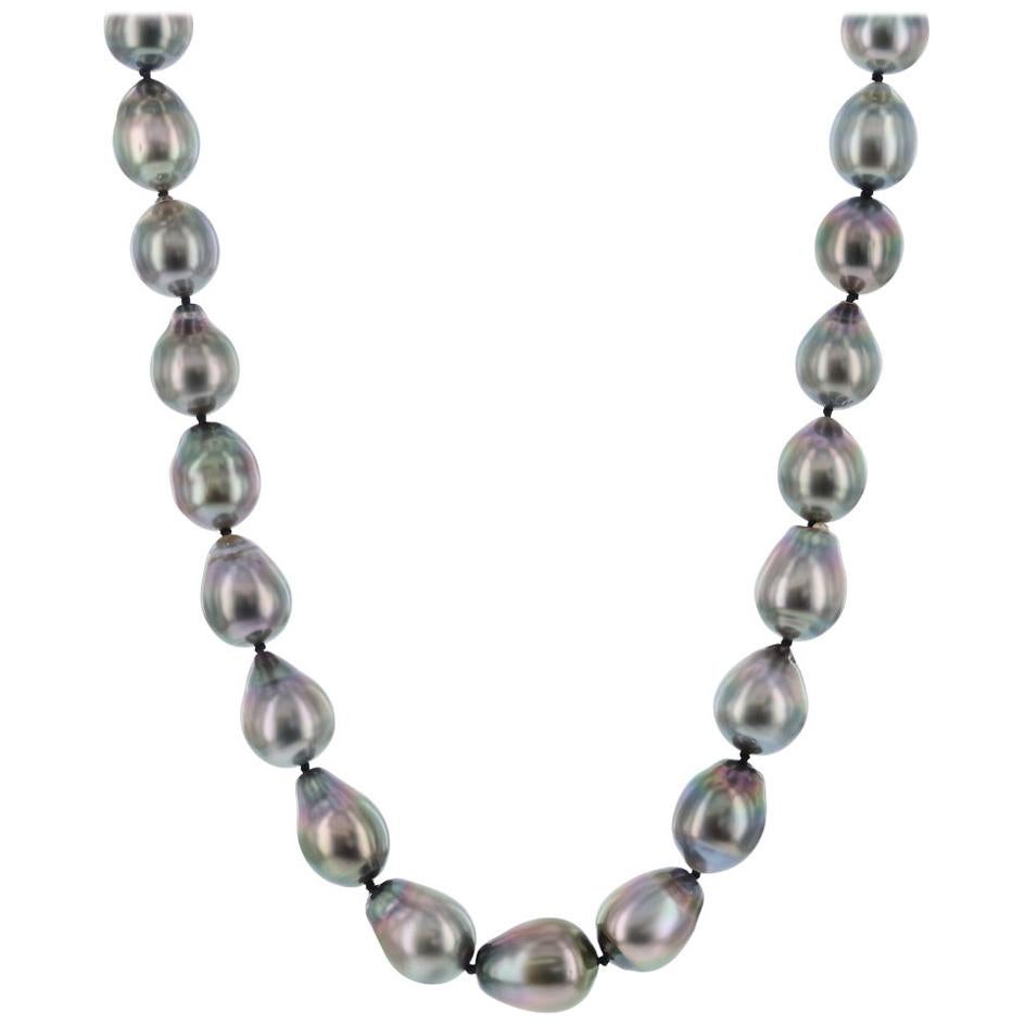 South Sea Tahitian Baroque Pearl Necklace 18" For Sale