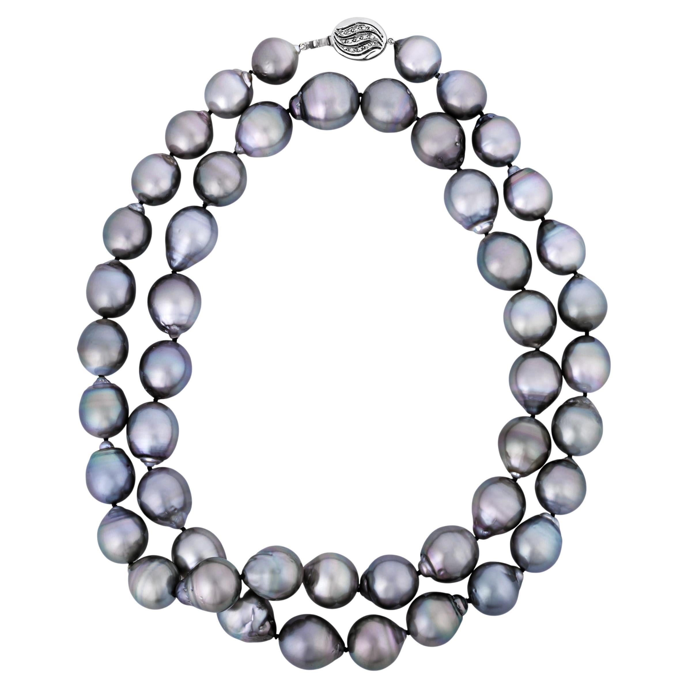 Tahitian Baroque Pearl Opera Necklace