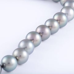 Estate Tahitian Black Pearl Necklace