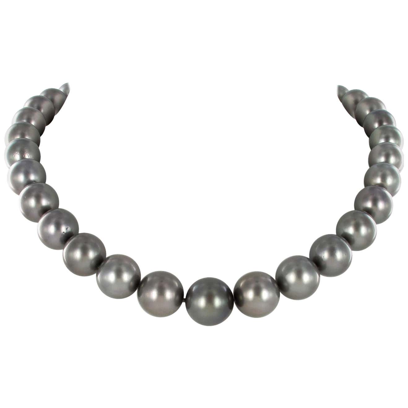 6-7mm AA Quality Japanese Akoya Cultured Pearl Necklace In Tin Cup Black - Foto 10