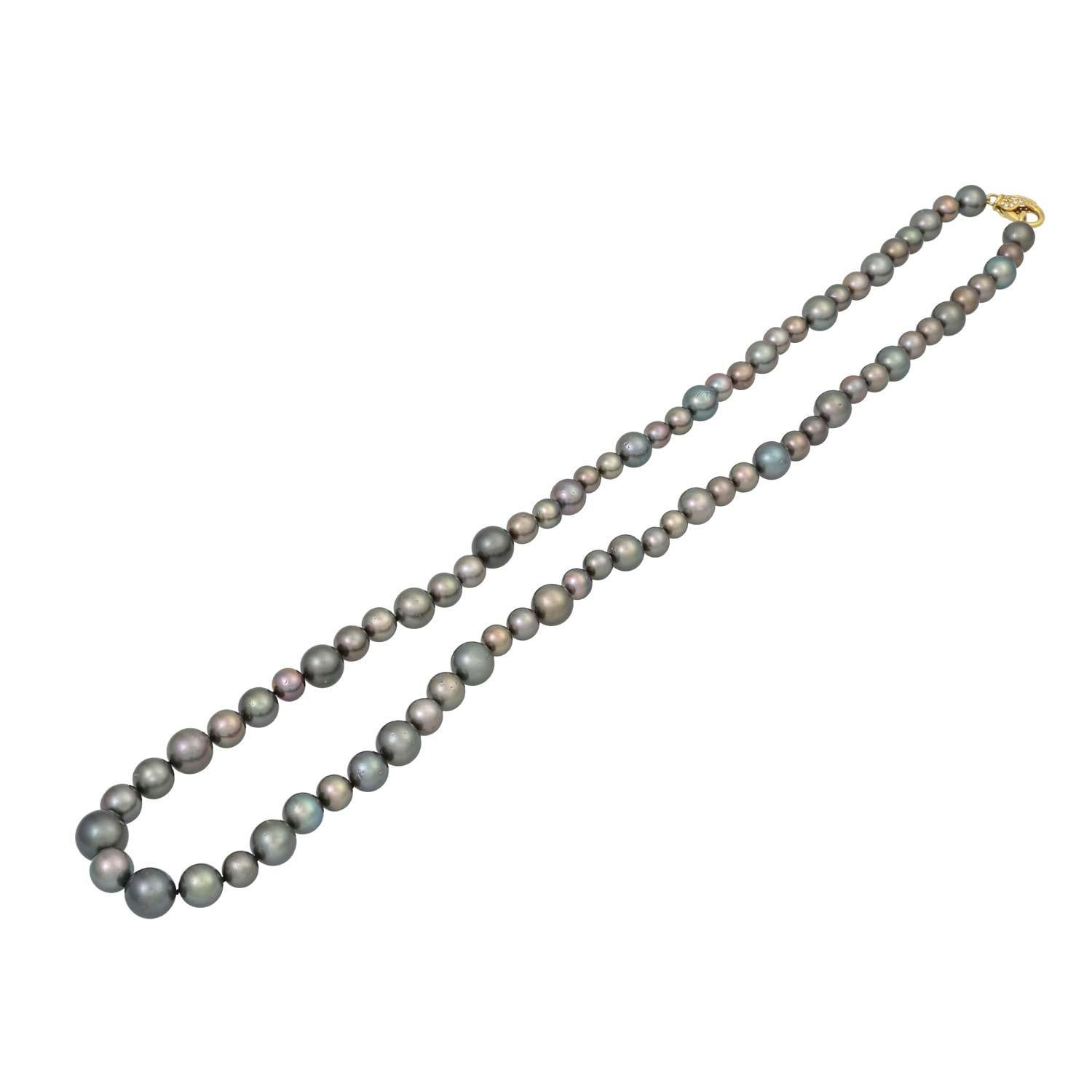 Modern Tahitian Cultured Pearl Necklace For Sale