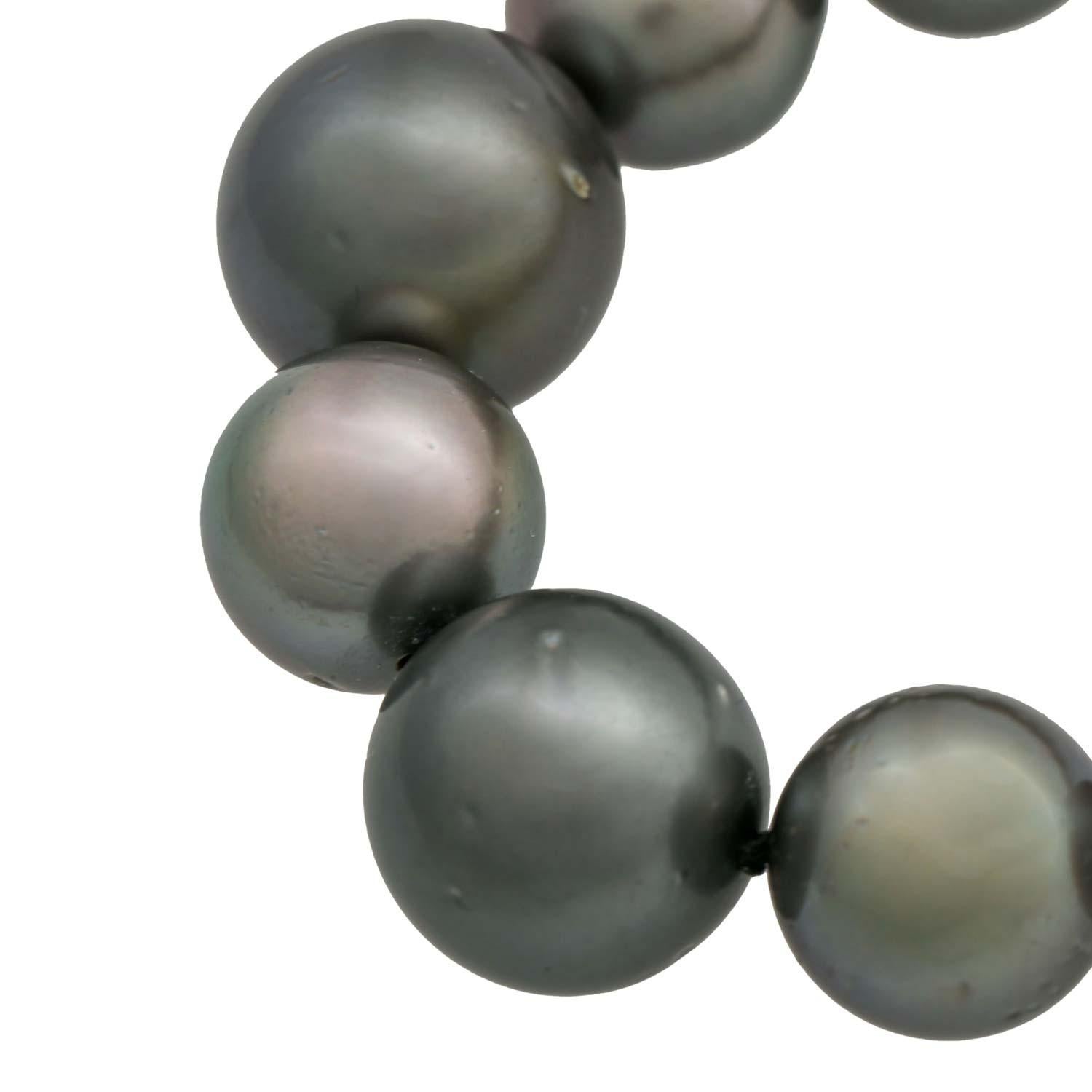 Uncut Tahitian Cultured Pearl Necklace For Sale
