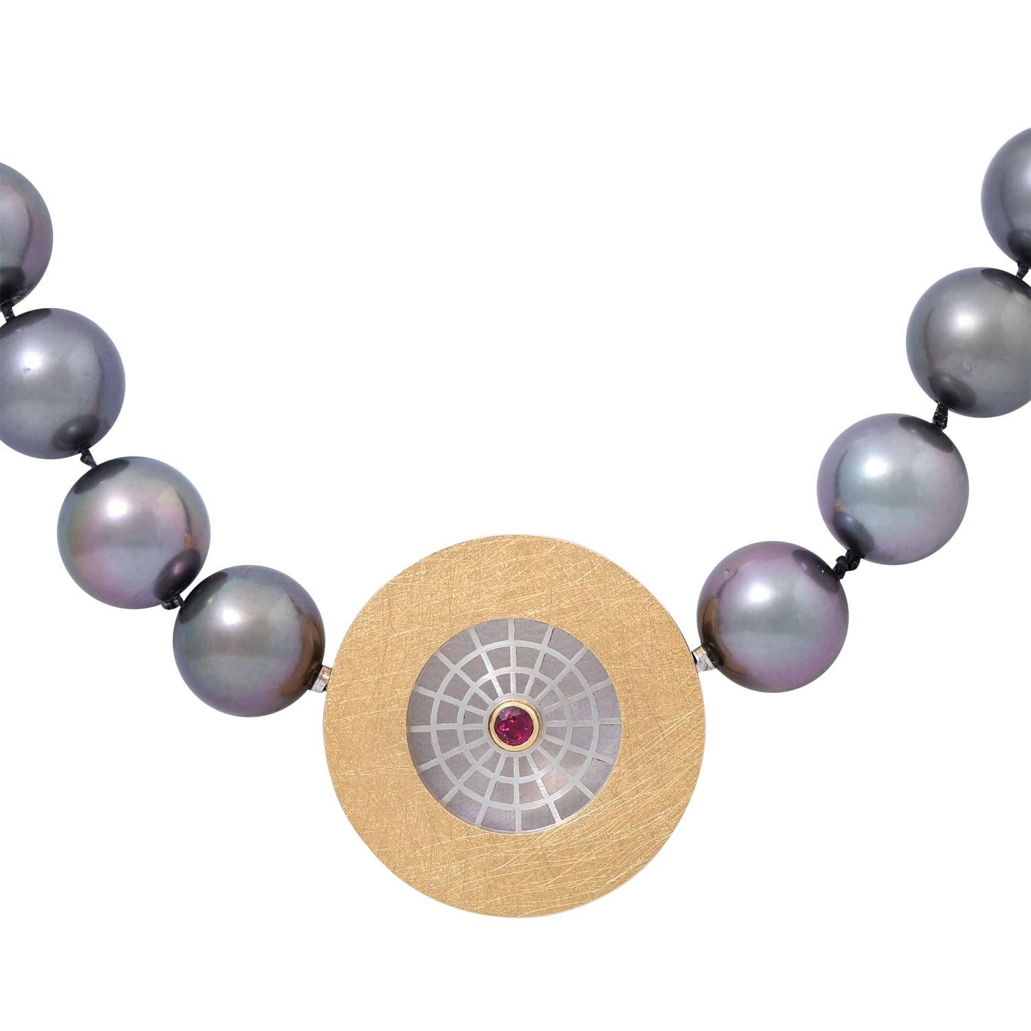 Uncut Tahitian Cultured Pearl Necklace For Sale