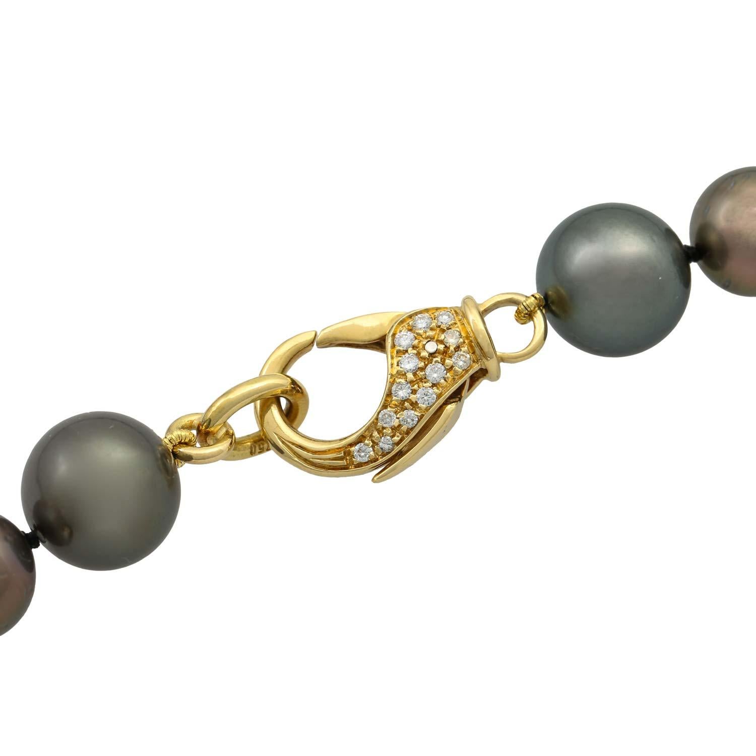 Tahitian Cultured Pearl Necklace In Good Condition For Sale In Stuttgart, BW