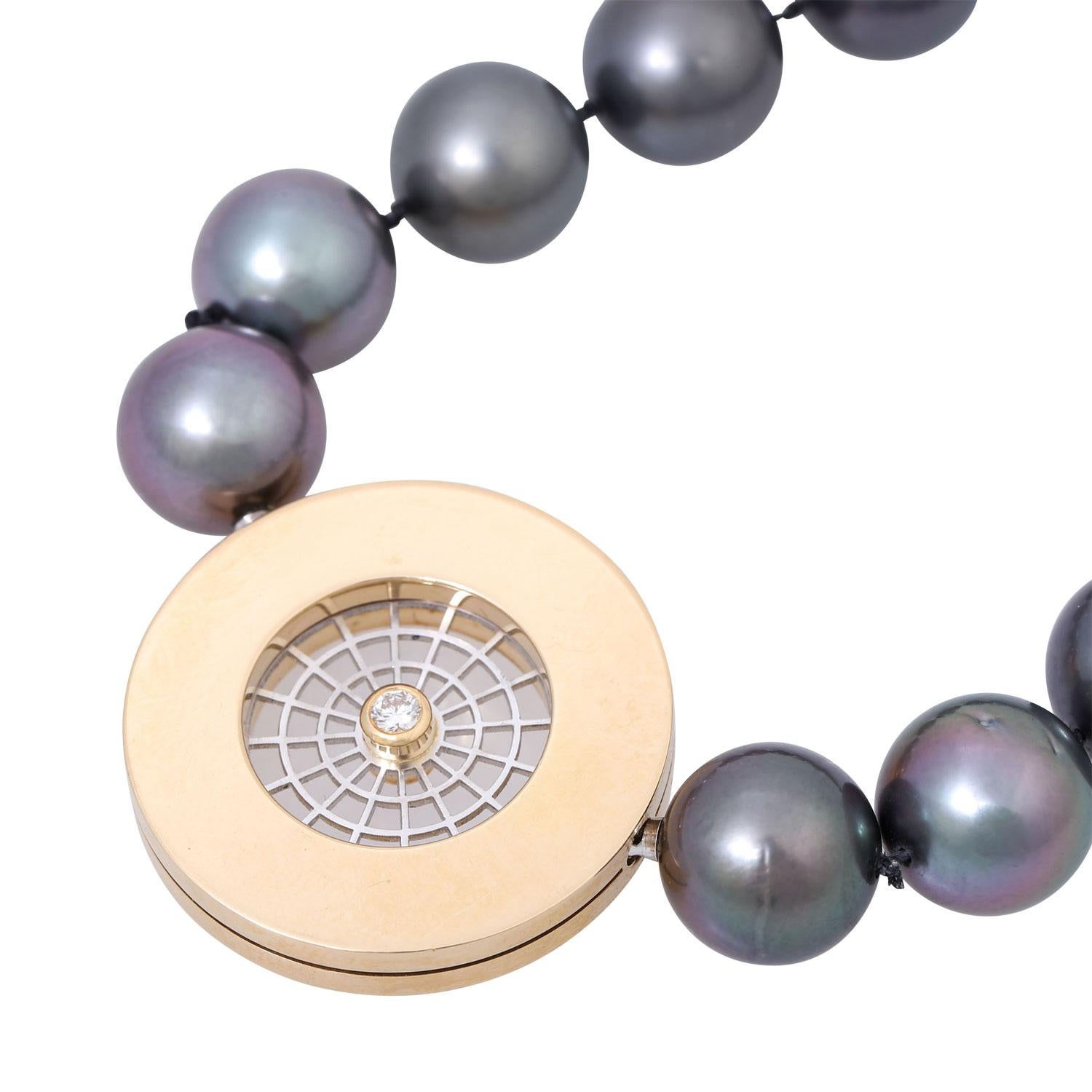 Women's Tahitian Cultured Pearl Necklace For Sale