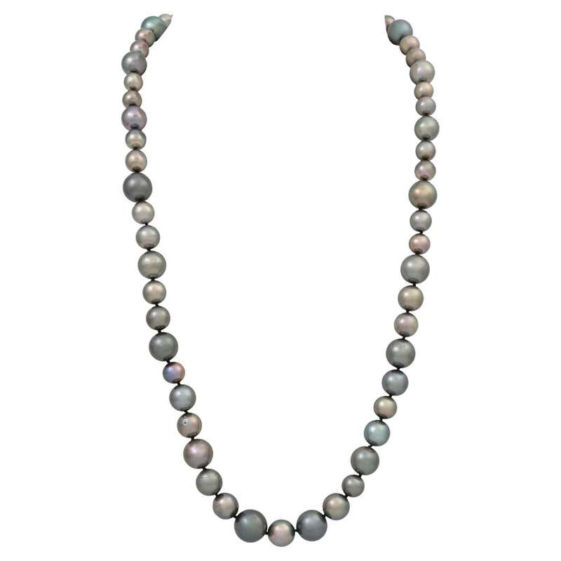 heavy gold and cultured pearl necklace at 1stDibs