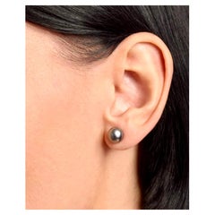 Boucles d'oreilles perles de culture de Tahiti en or blanc 18k (9.0-9.3mm)