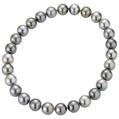 Tahitian Grey Cultured Pearl Choker Necklace