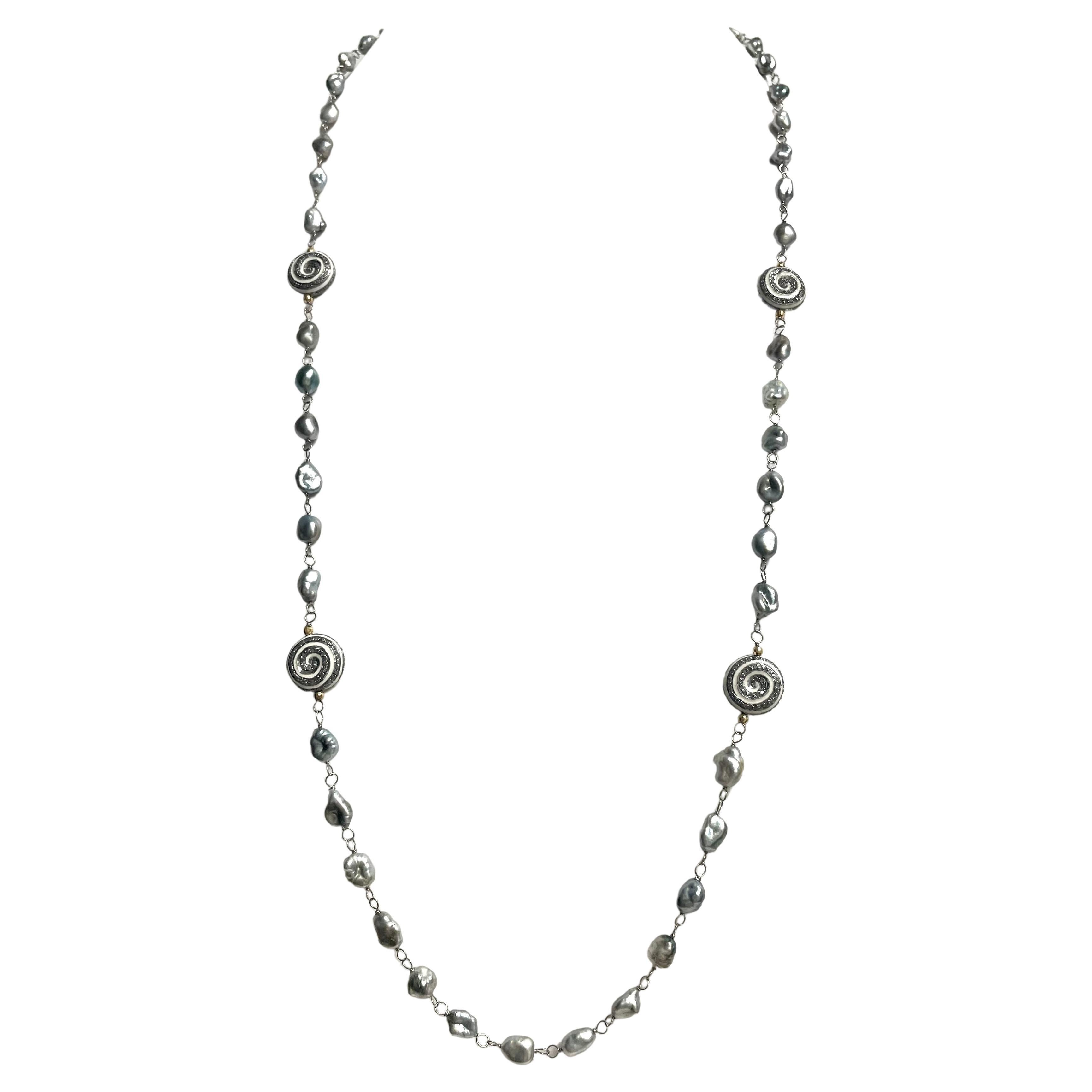 black keshi pearl necklace