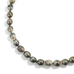 Tahitian pearl 1.09 carat Diamond collar necklace Hi June Parker