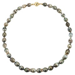 Tahitian pearl 1.09 carat Diamond collar necklace Hi June Parker