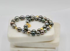 Tahitian Pearl and 18 Karat Gold Necklace