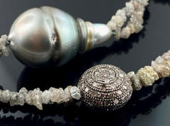 Tahitian Pearl and Black Diamond Necklace