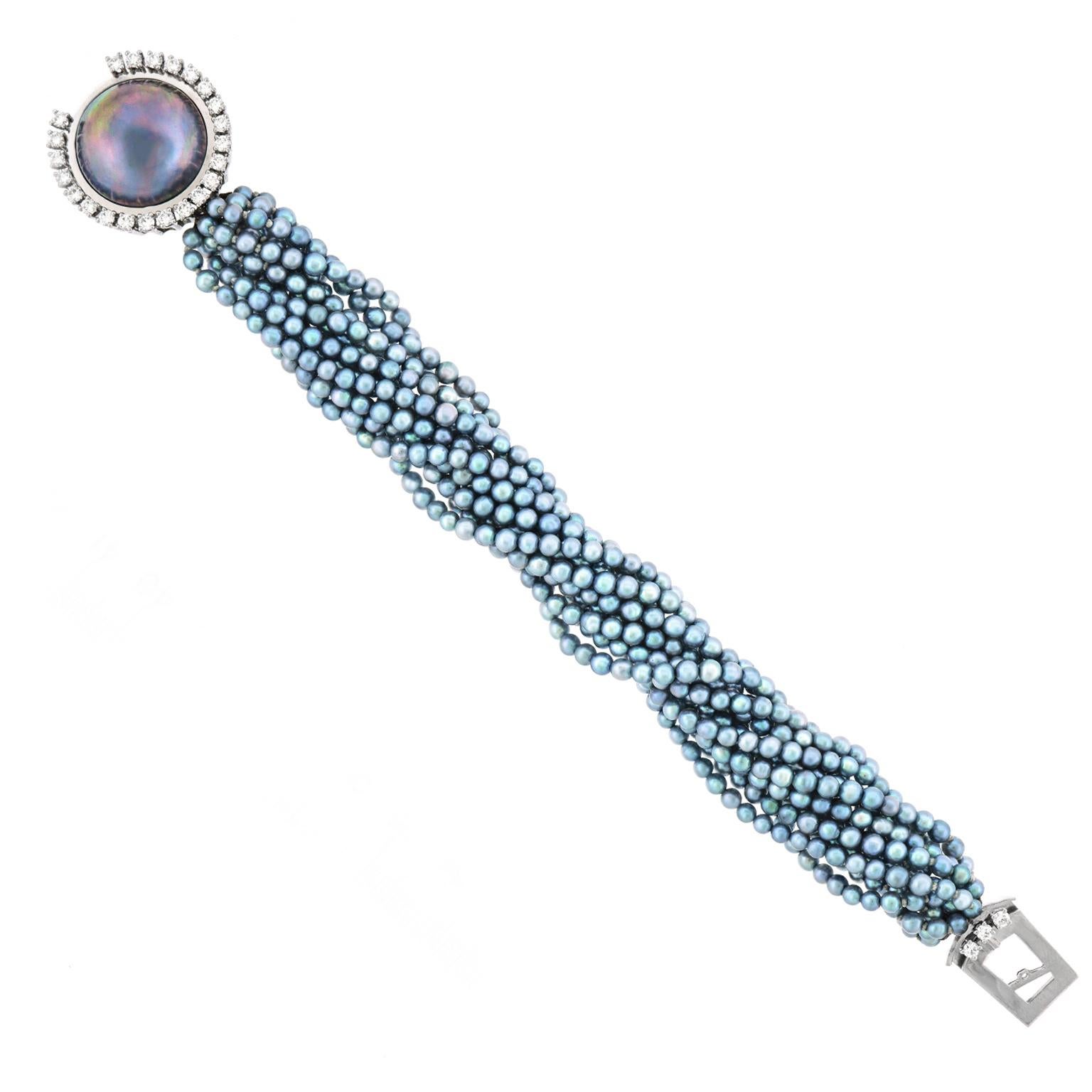 Tahitian Pearl and Diamond Bracelet 6