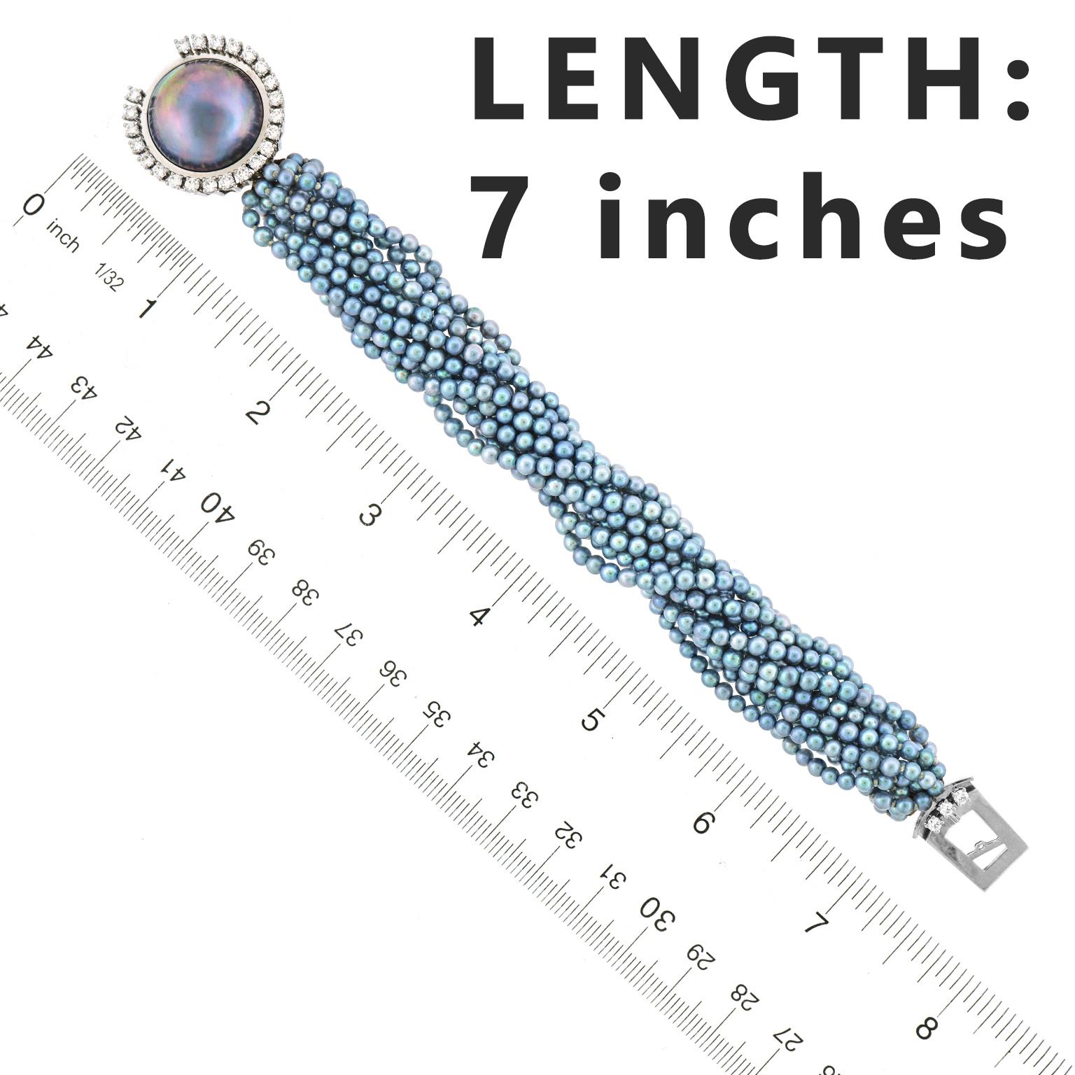Tahitian Pearl and Diamond Bracelet 1
