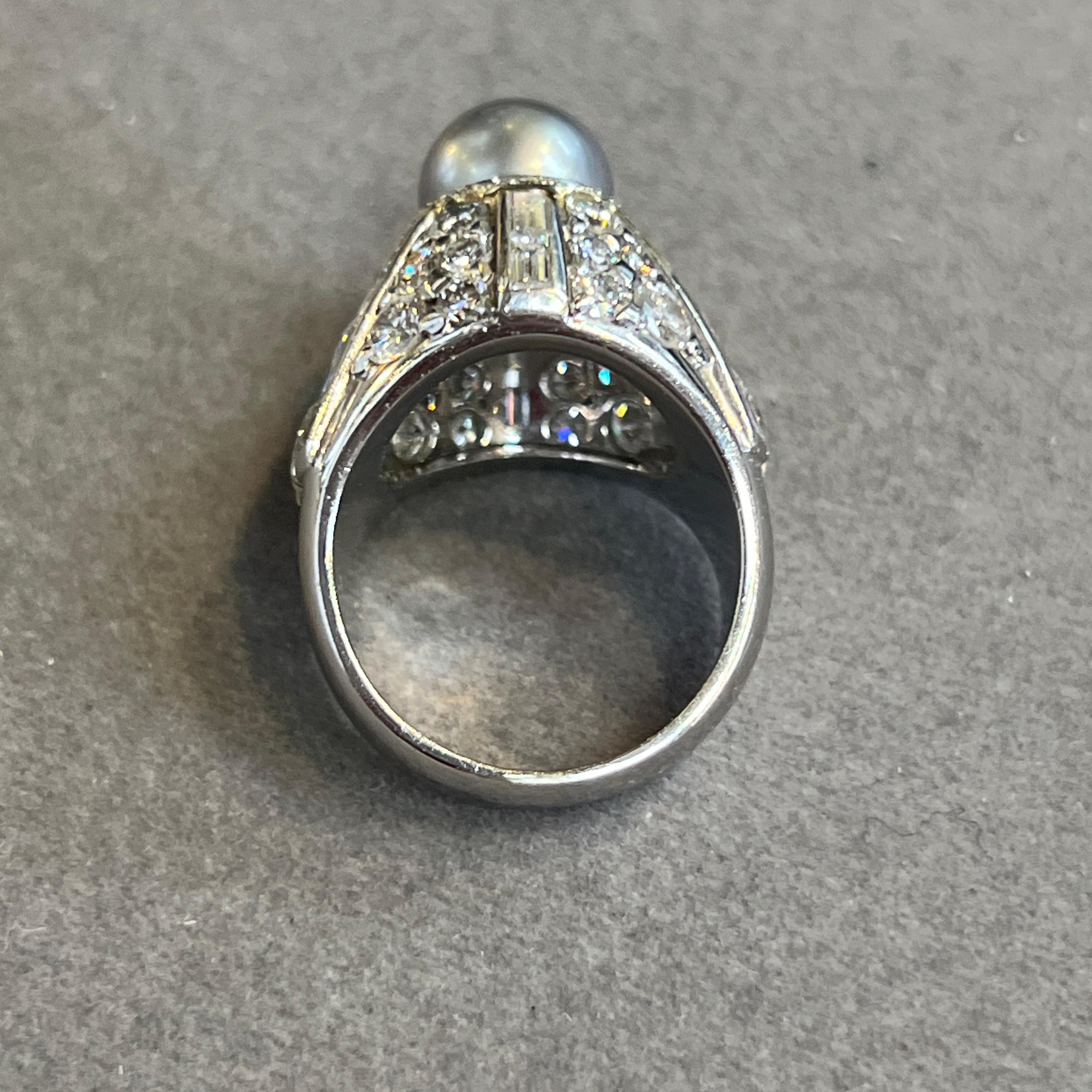 Tahiti-Perlen- und Diamantring im Angebot 5