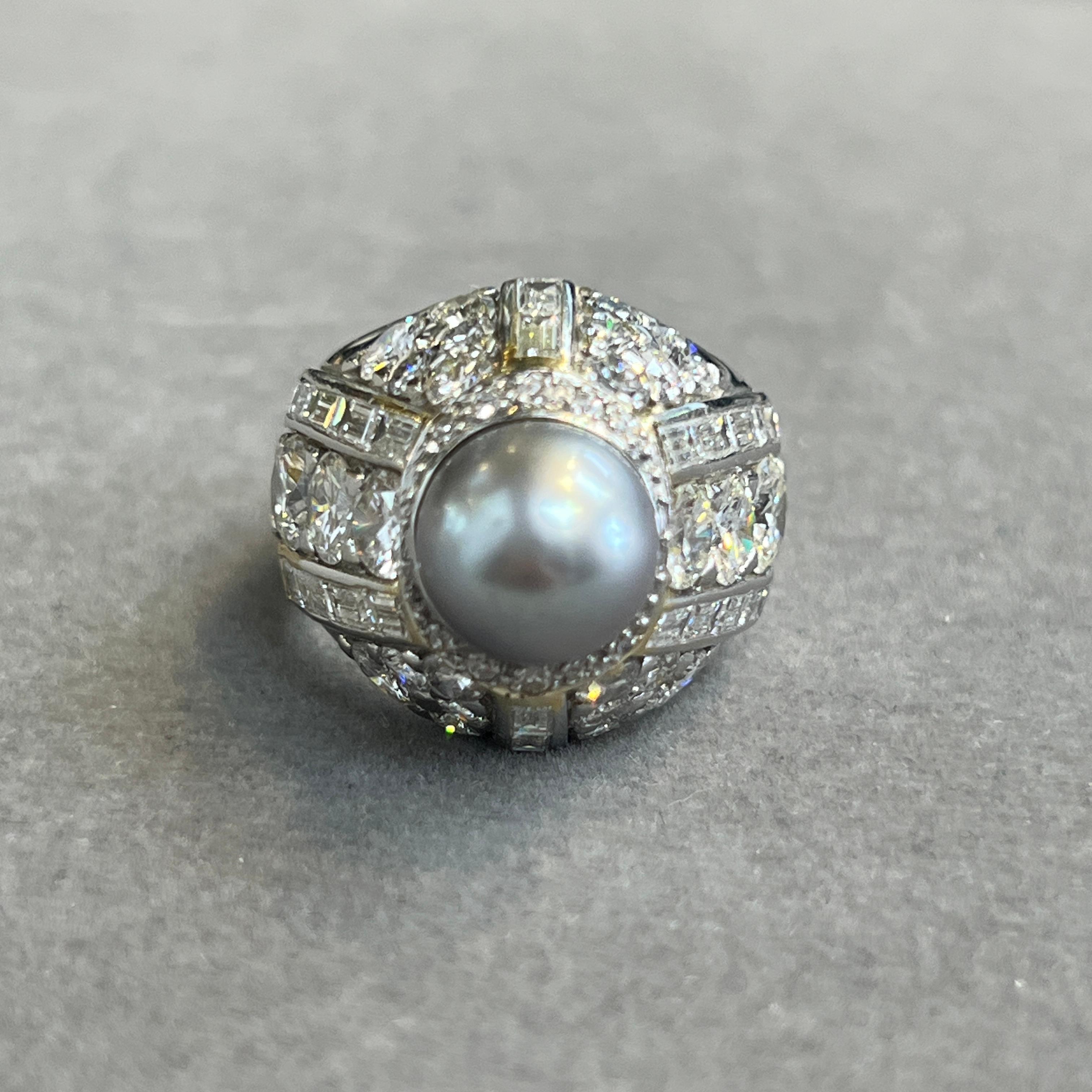 Tahiti-Perlen- und Diamantring im Angebot 6