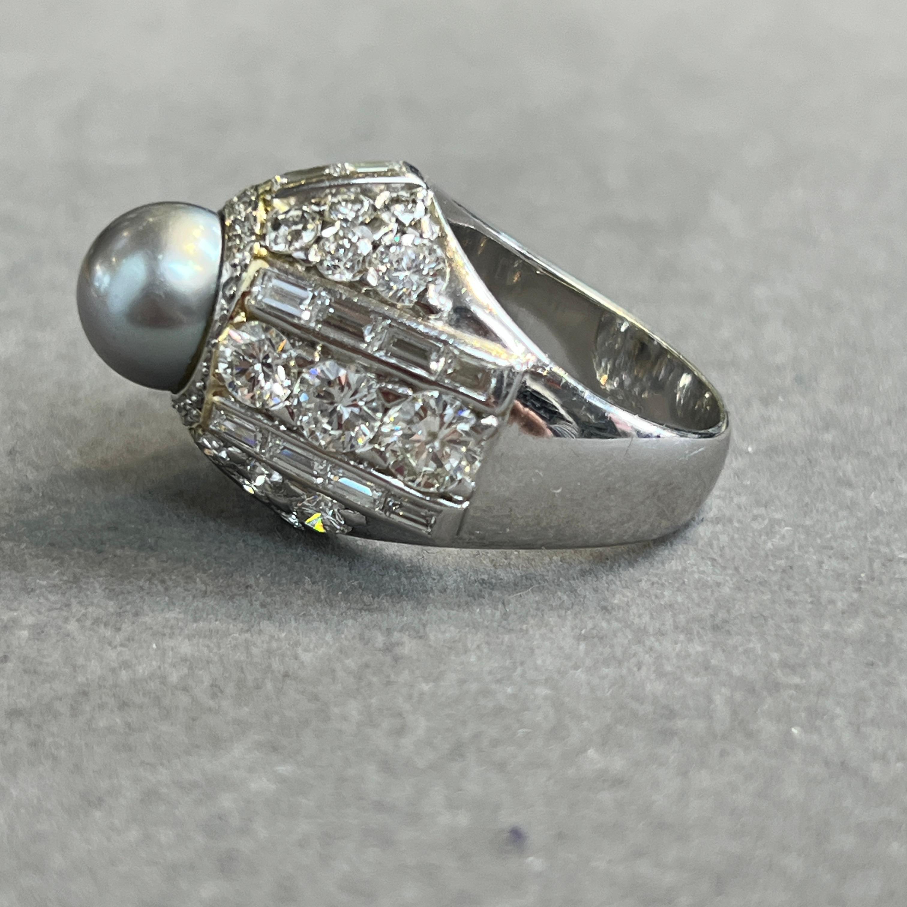 Tahiti-Perlen- und Diamantring im Angebot 7