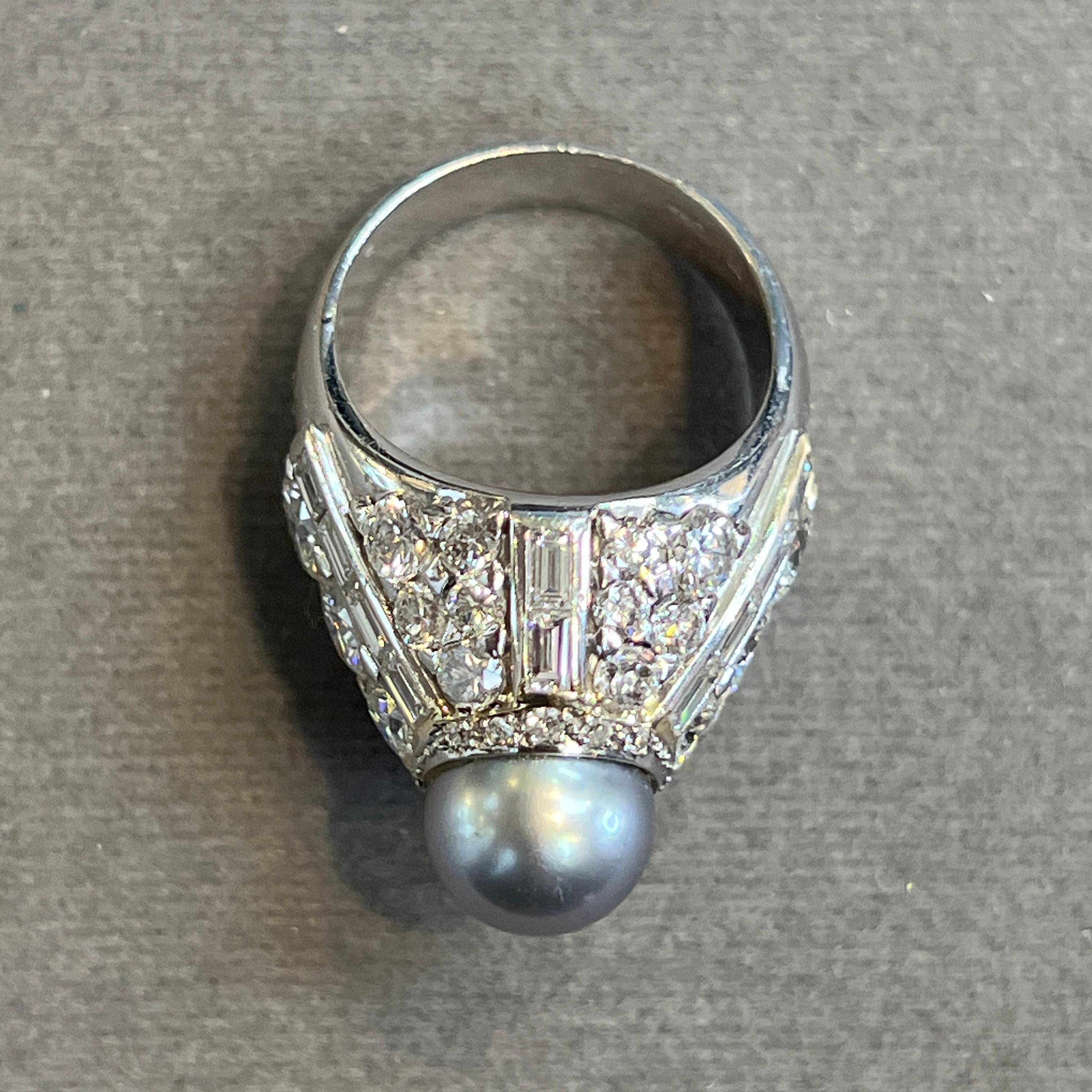 Tahiti-Perlen- und Diamantring im Angebot 8