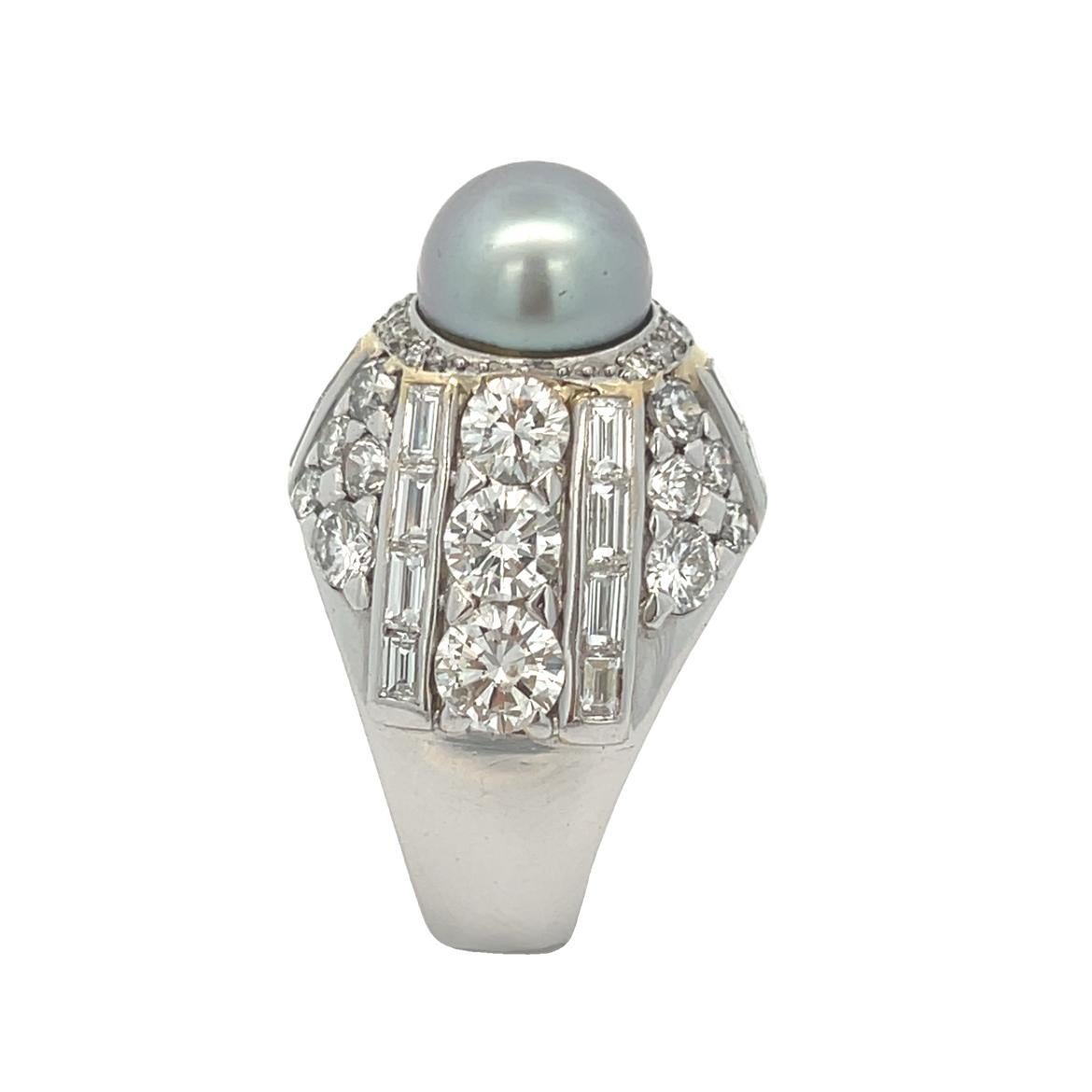 Tahiti-Perlen- und Diamantring im Angebot 3